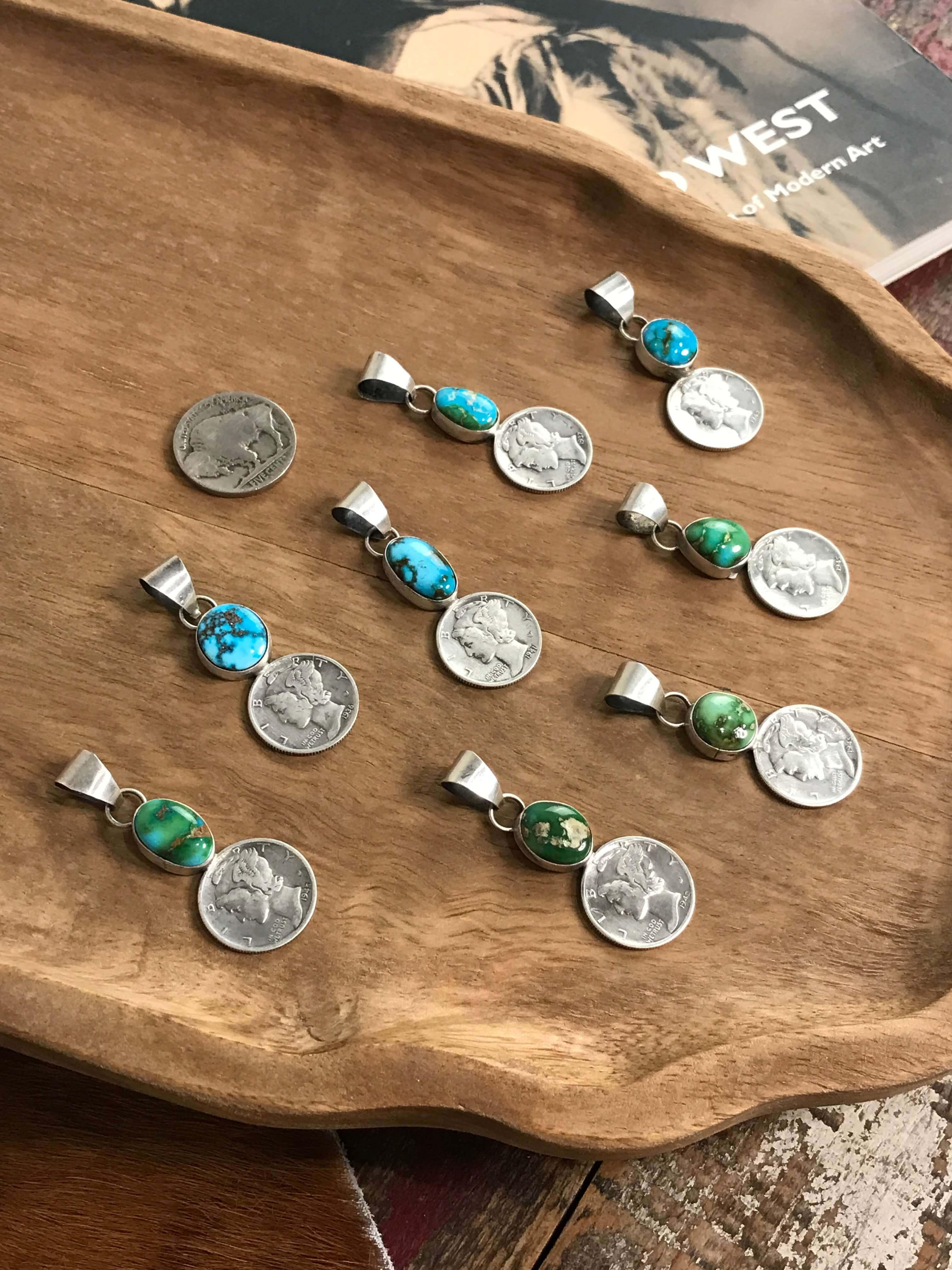 The Dime Pendant in Turquoise - Image 3