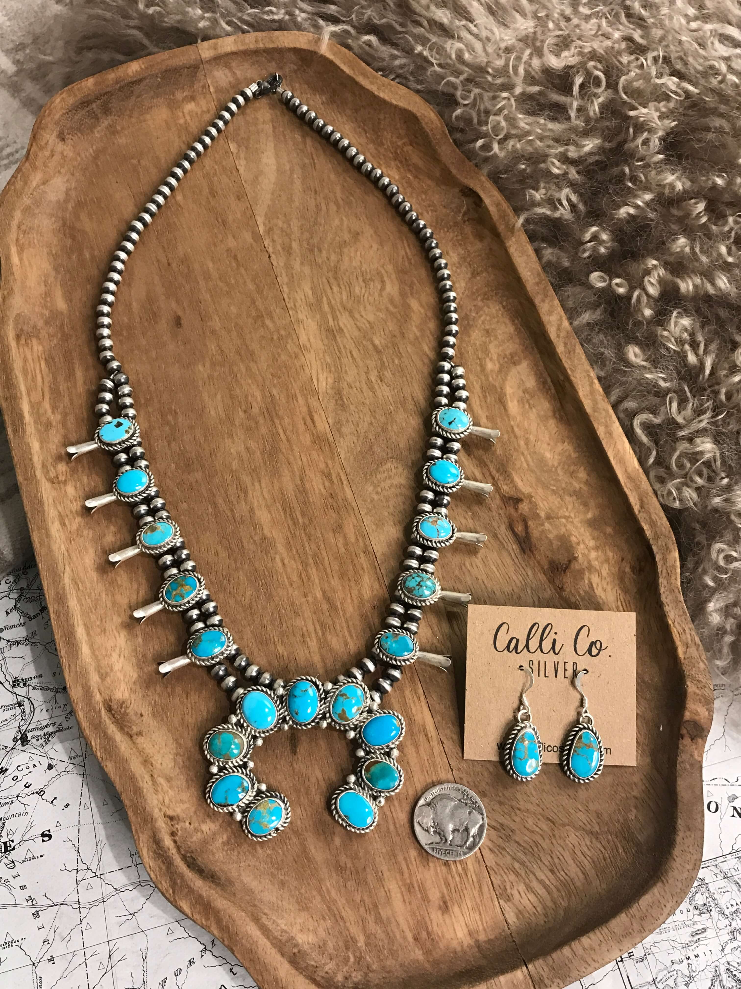 The Dubois Squash Blossom Necklace Set - Image 3