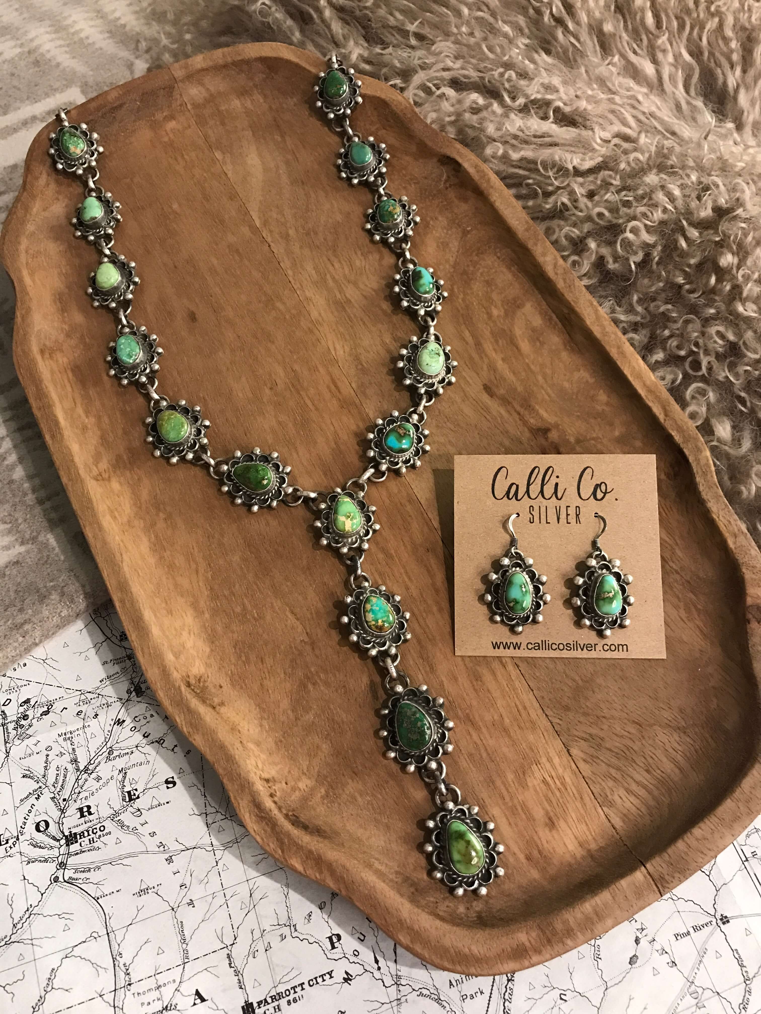 The El Paso Turquoise Lariat Necklace Set