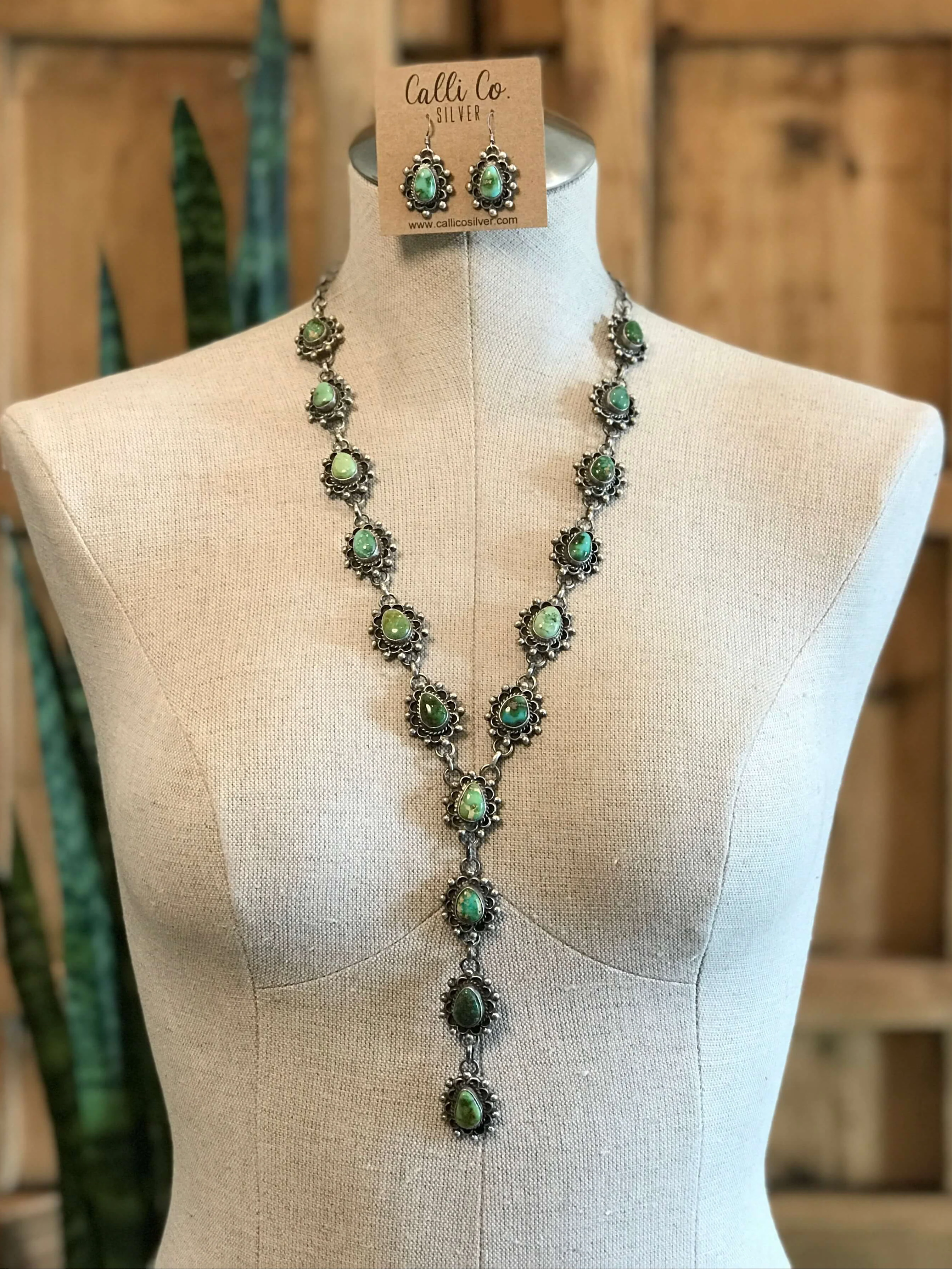 The El Paso Turquoise Lariat Necklace Set - Image 2