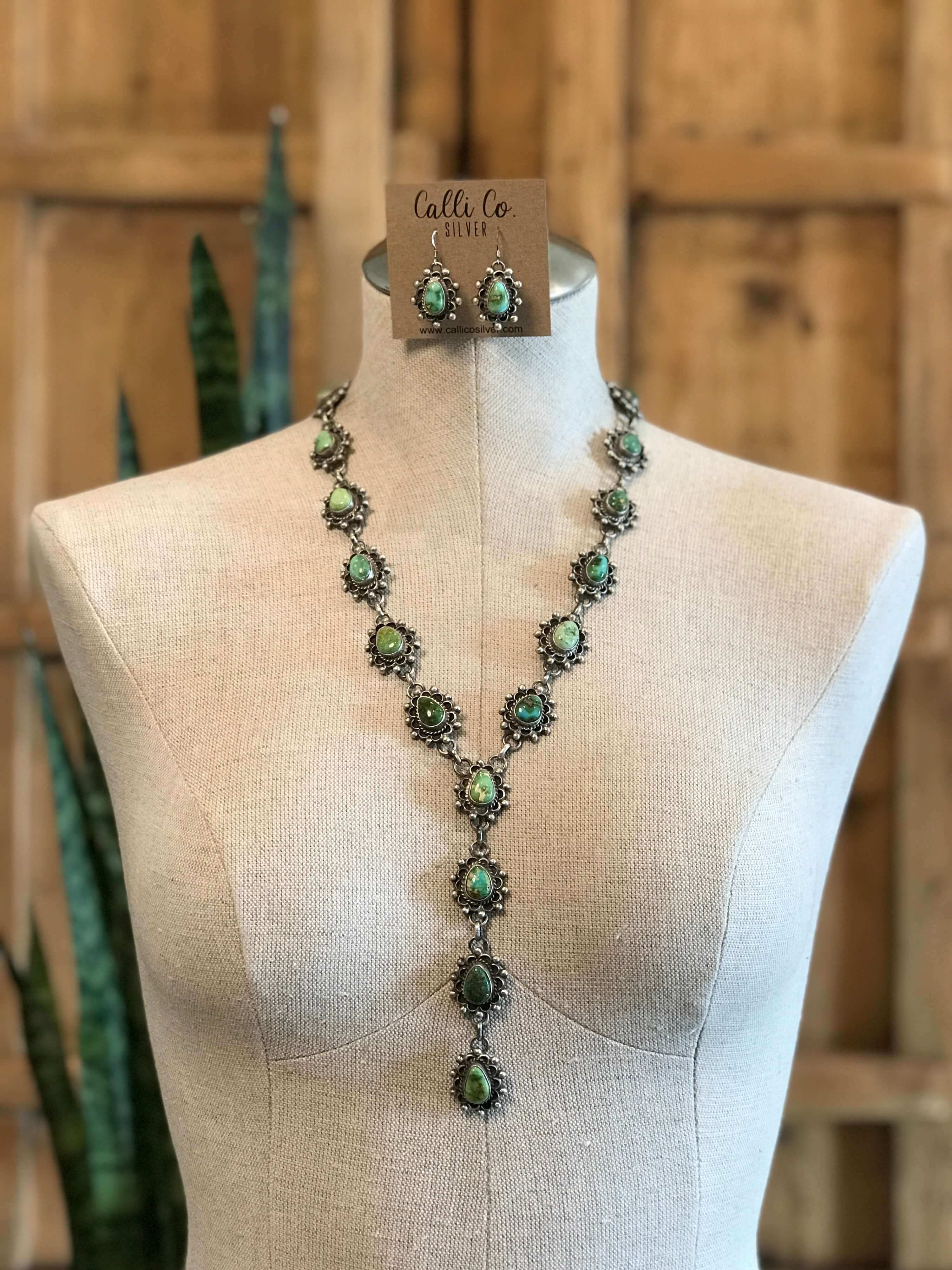 The El Paso Turquoise Lariat Necklace Set - Image 3