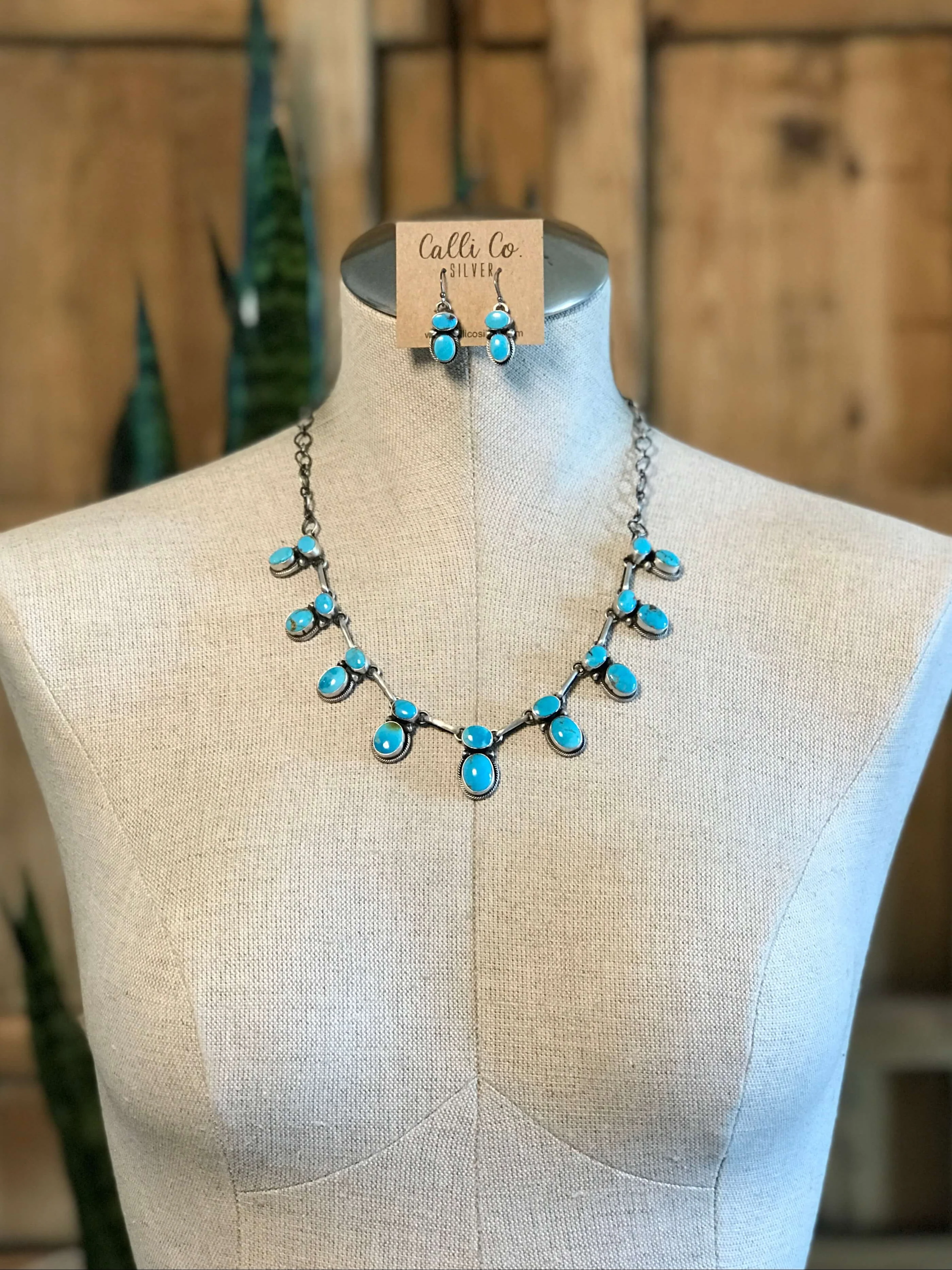 The Elliot Turquoise Statement Necklace Set - Image 2