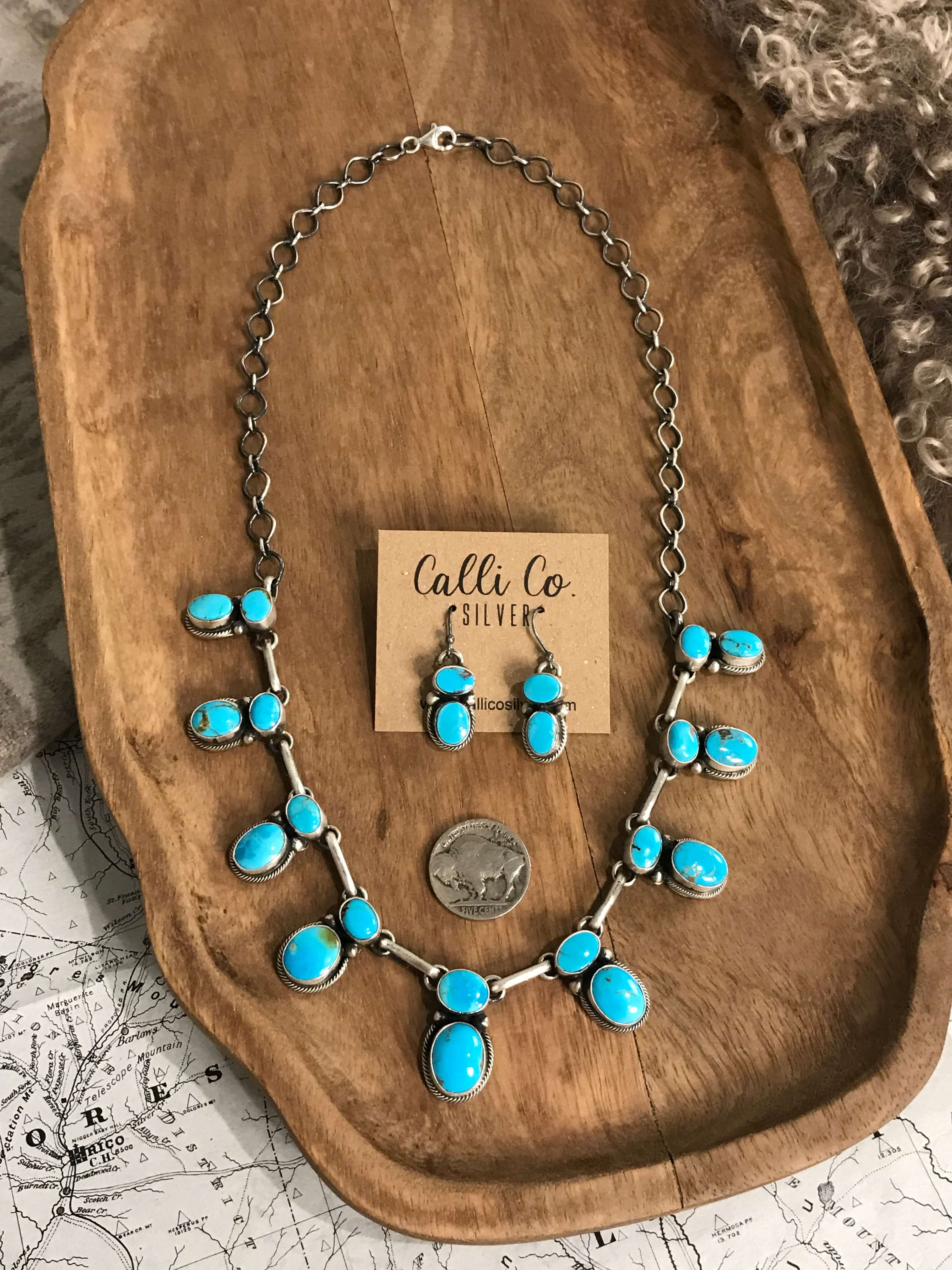 The Elliot Turquoise Statement Necklace Set - Image 4