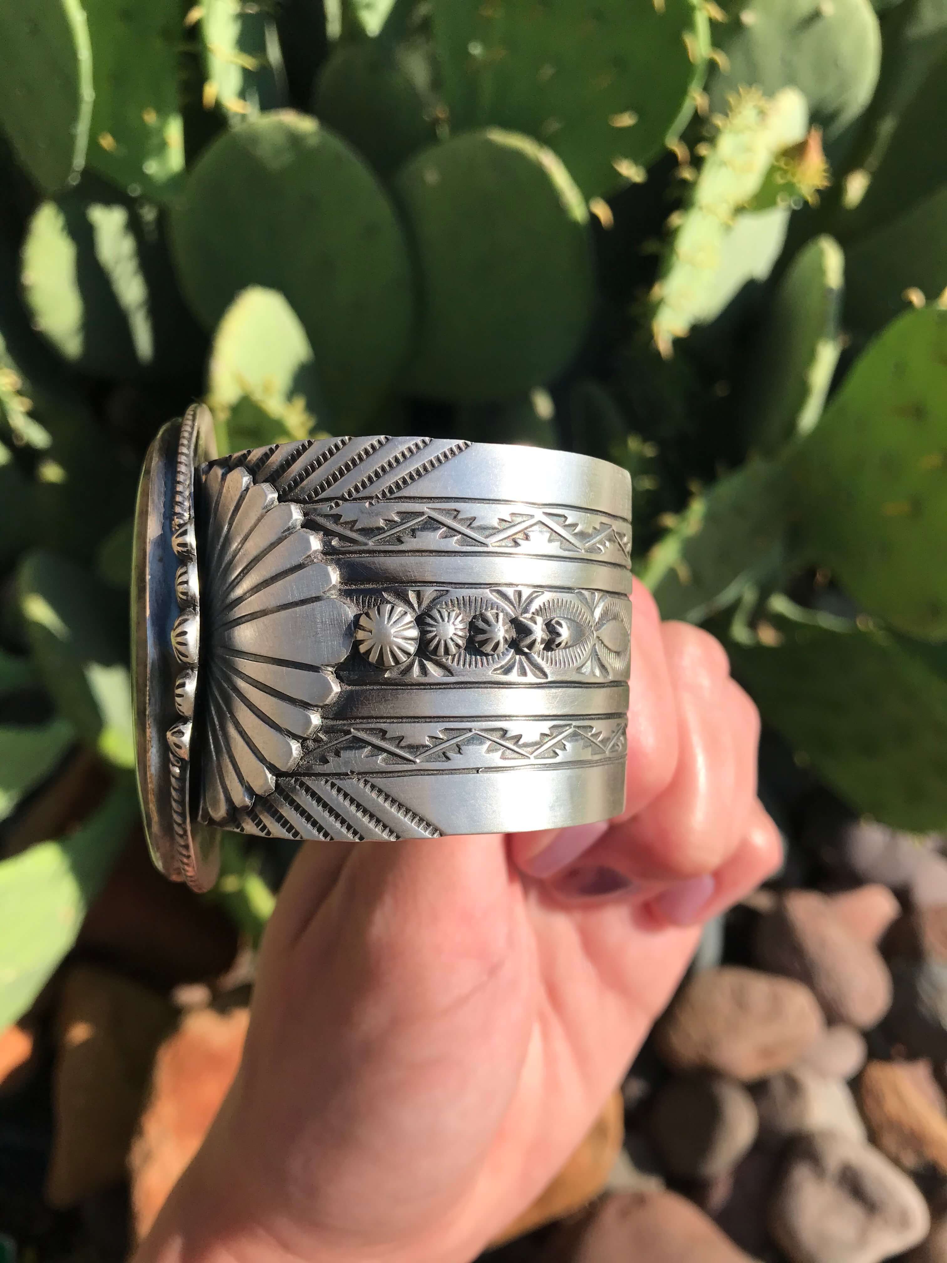 The Enrico Turquoise Ribbon Statement Cuff - Image 10