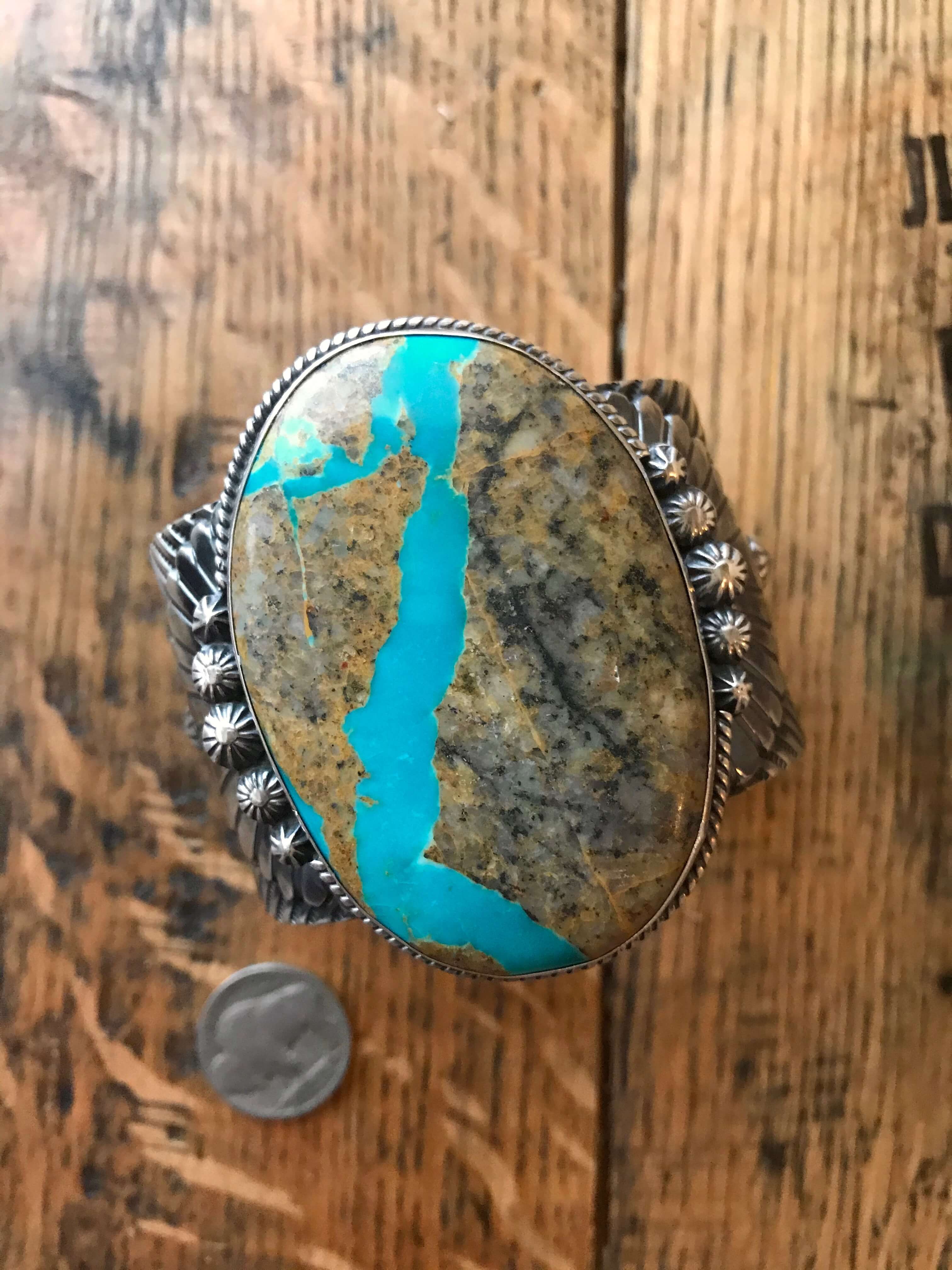 The Enrico Turquoise Ribbon Statement Cuff - Image 3
