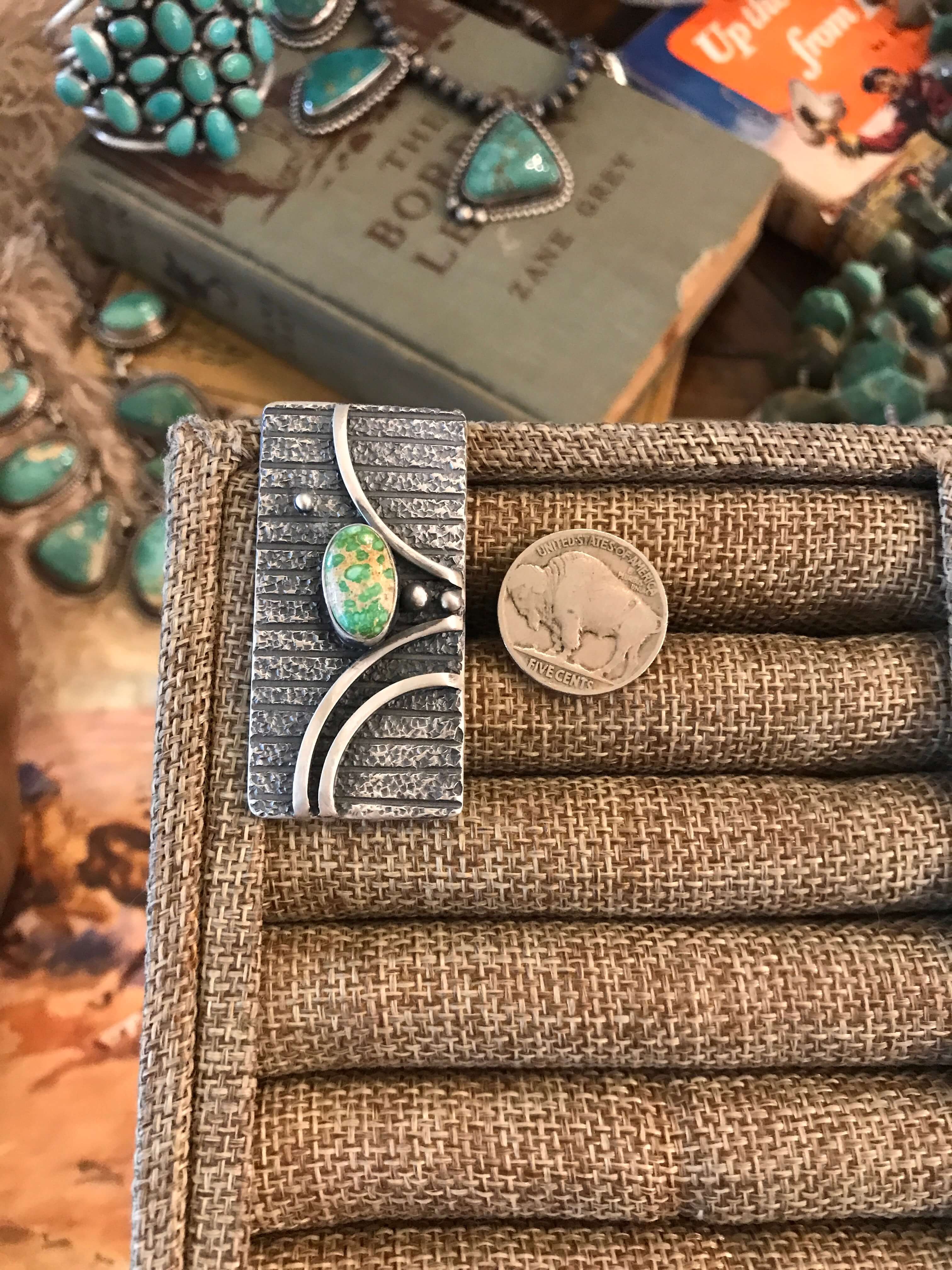 The Flat Creek Turquoise Ring 1, Sz. 8 - Image 2