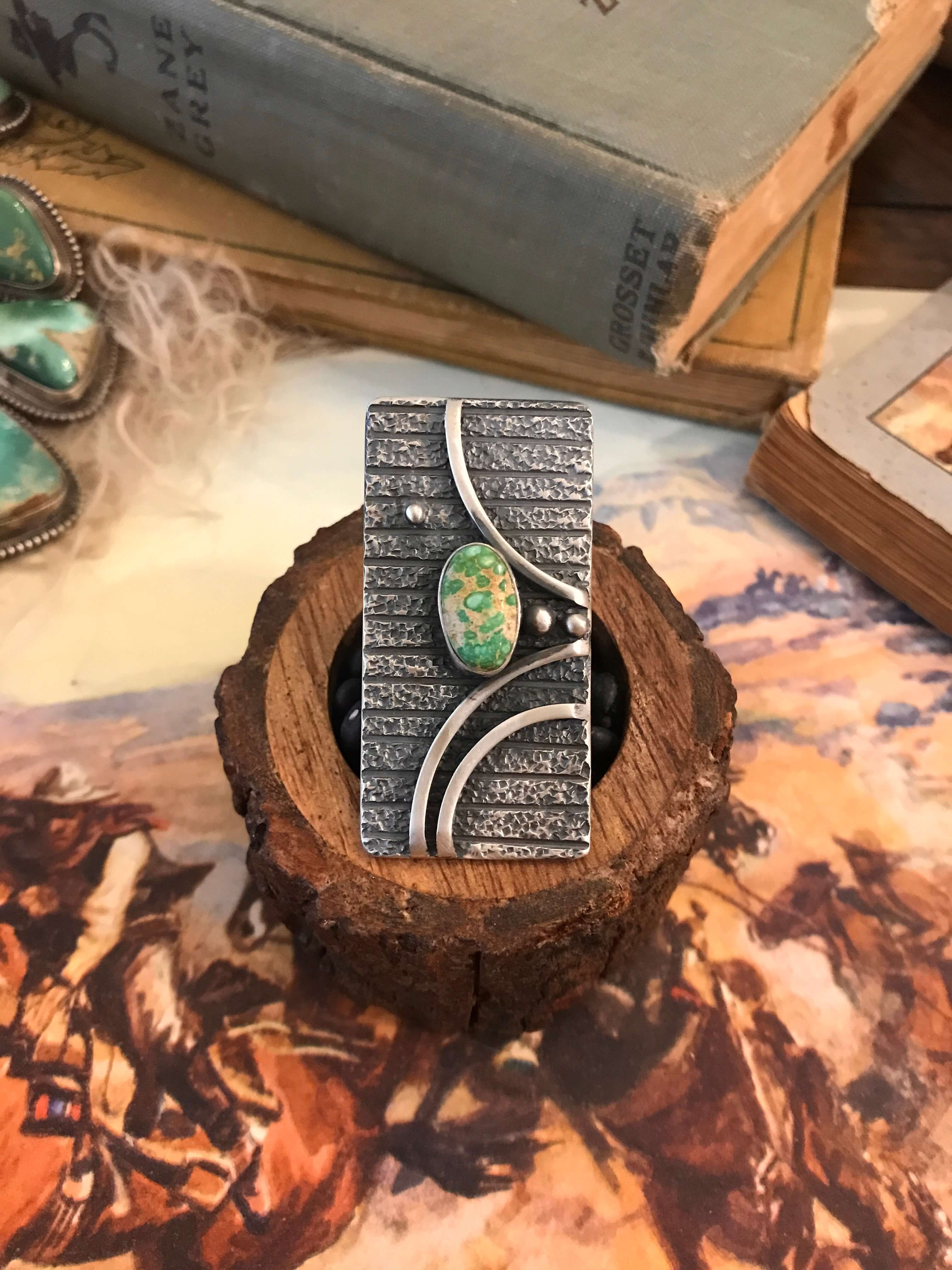 The Flat Creek Turquoise Ring 1, Sz. 8 - Image 5