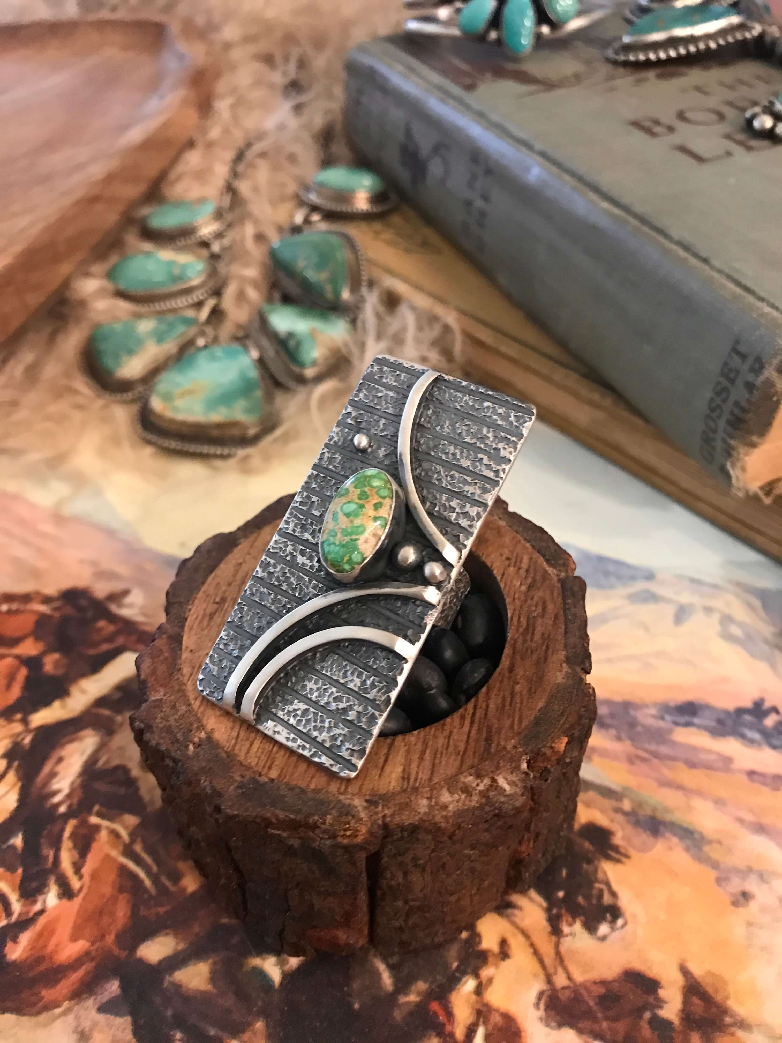 The Flat Creek Turquoise Ring 1, Sz. 8 - Image 7
