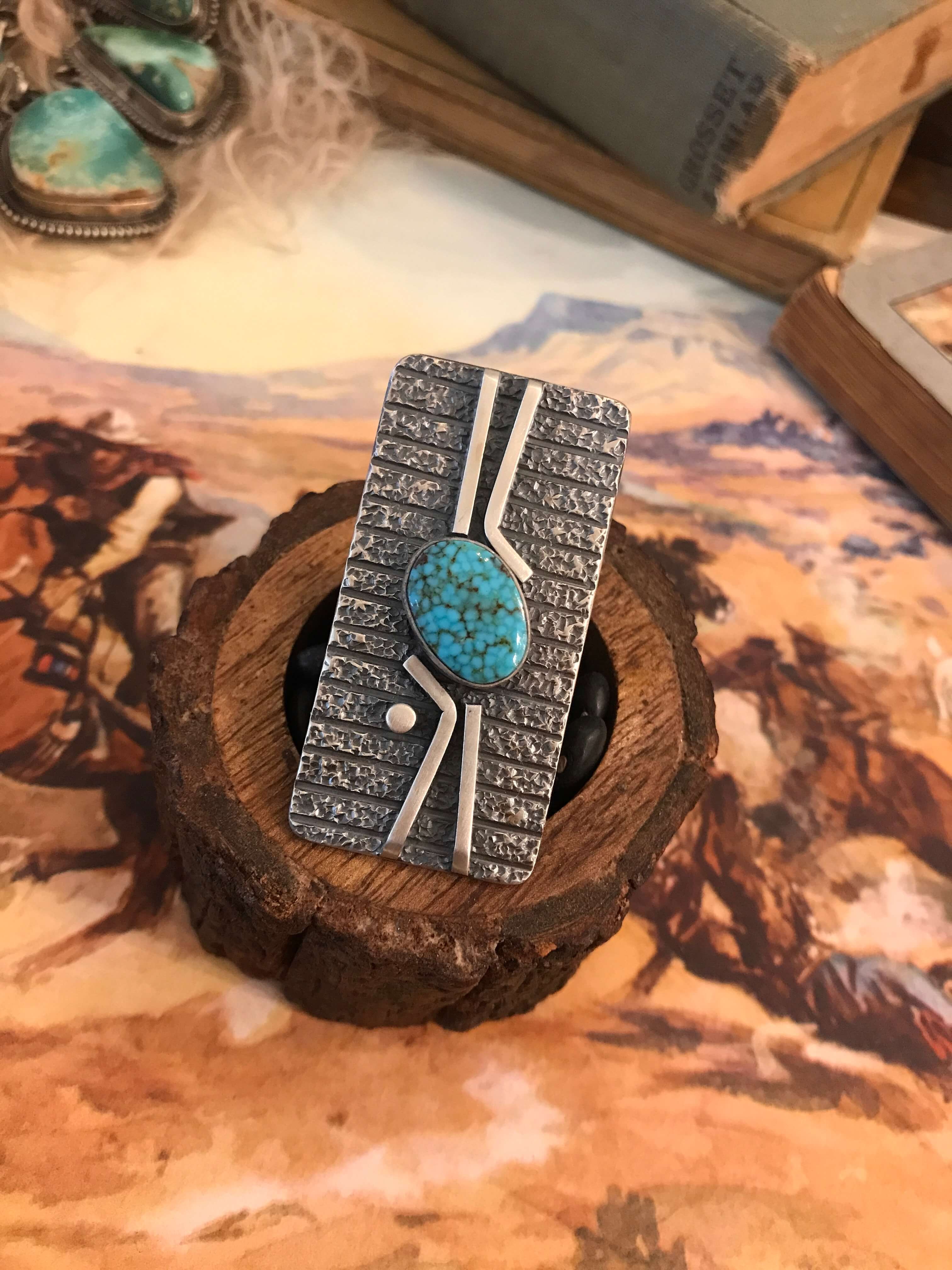 The Flat Creek Turquoise Ring 2, Sz. 7