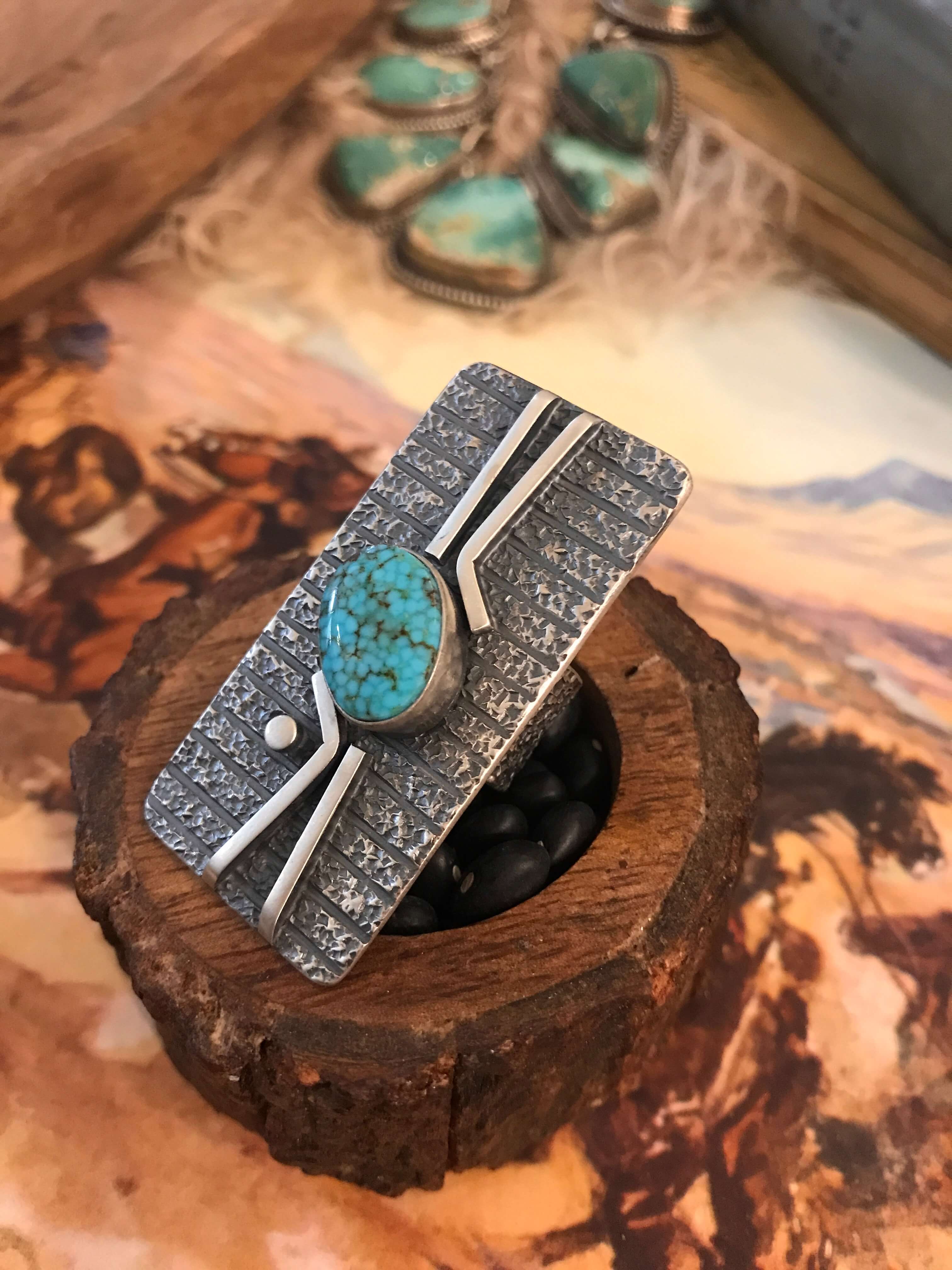The Flat Creek Turquoise Ring 2, Sz. 7 - Image 2
