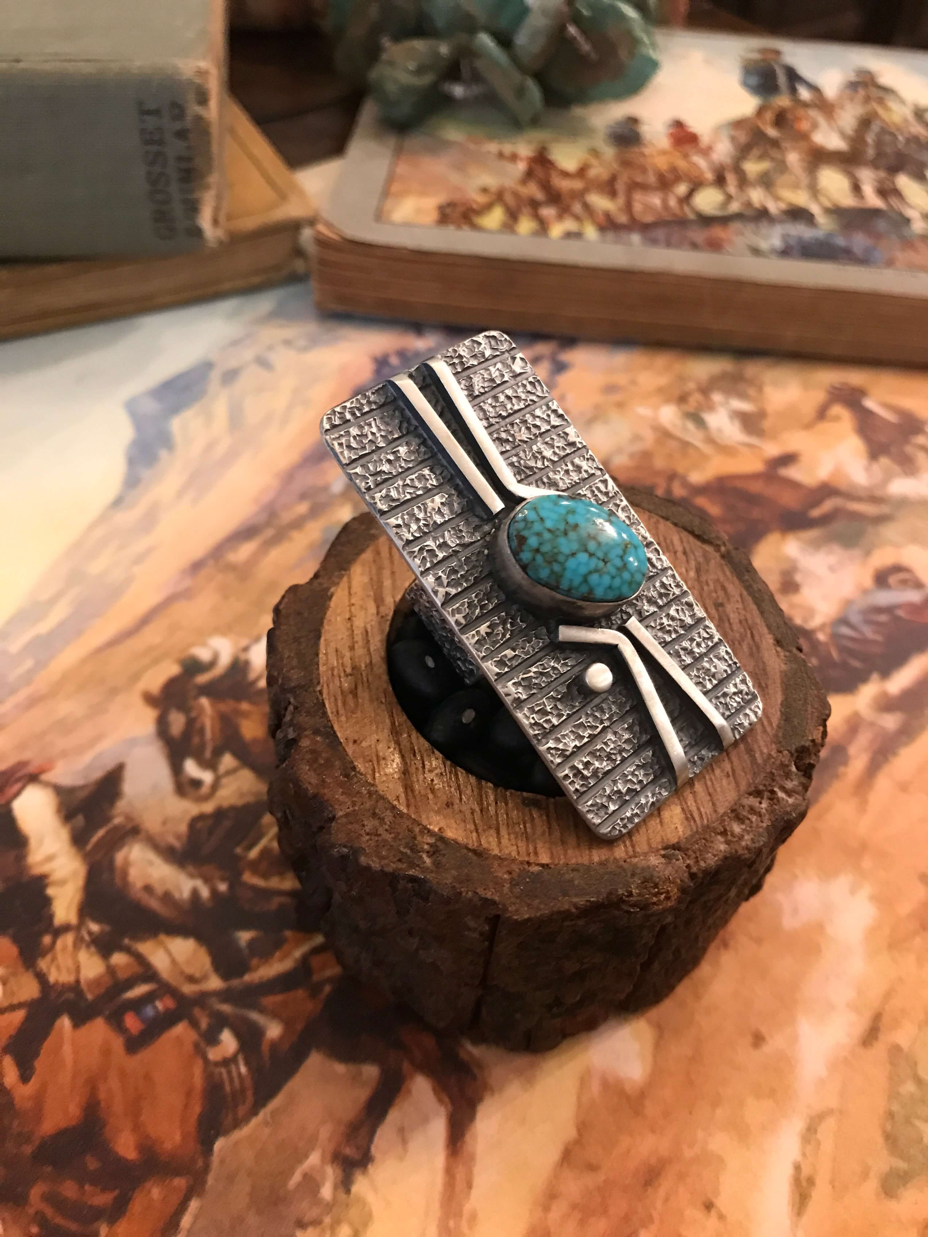 The Flat Creek Turquoise Ring 2, Sz. 7 - Image 5