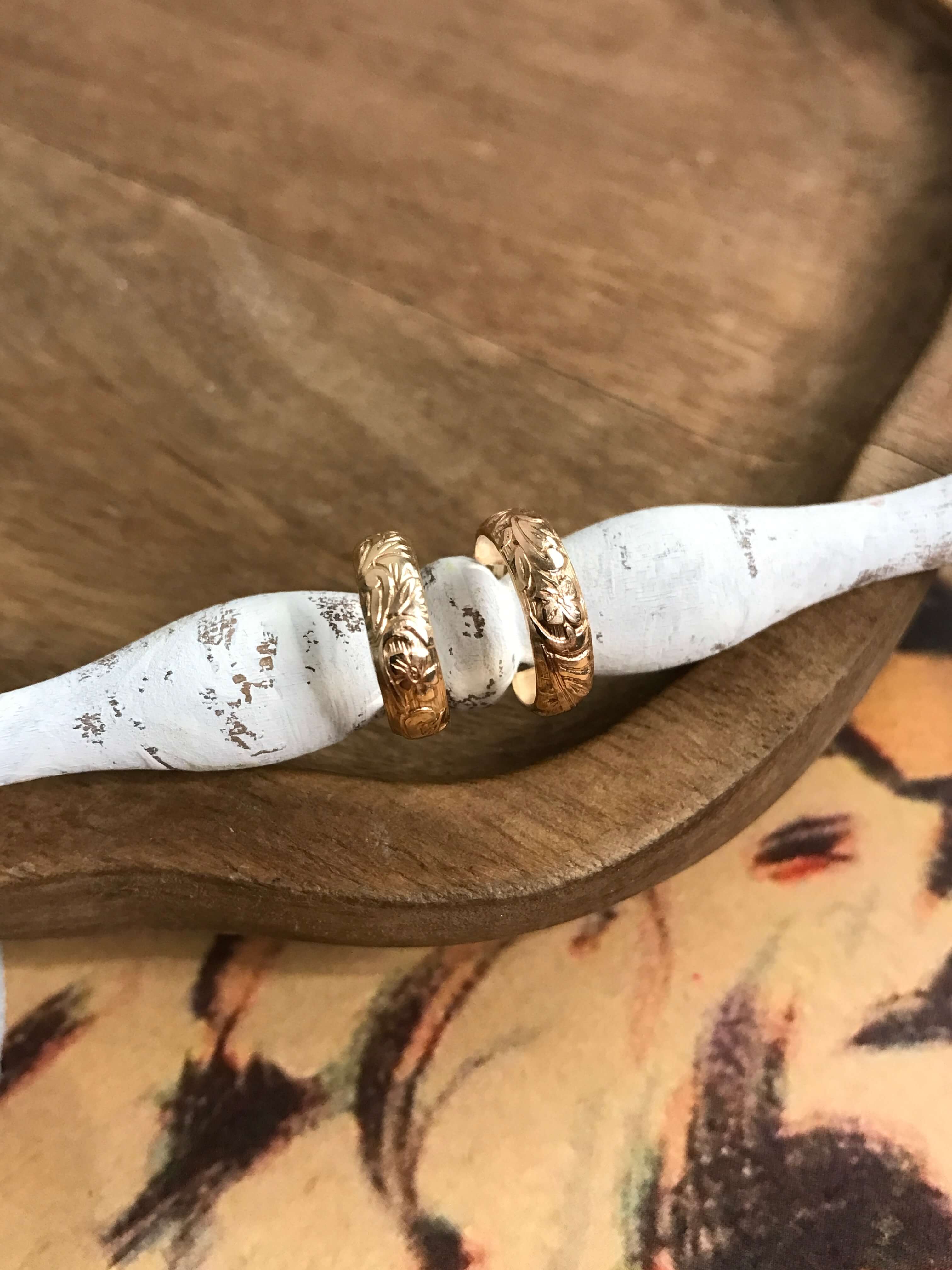 The Layla Gold Tooled Hoops - Image 4