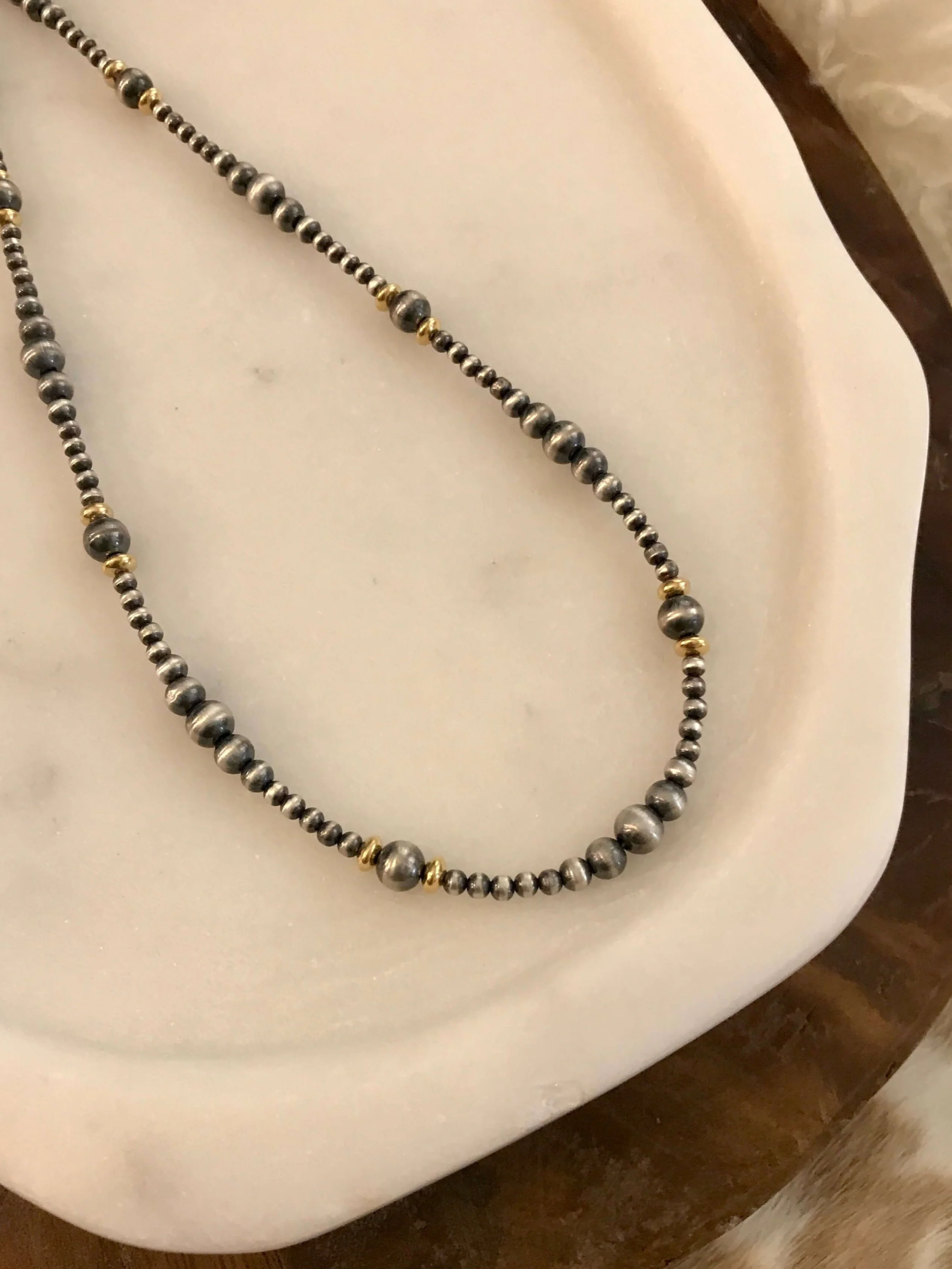 The Jackson Gold + Pearl Necklace