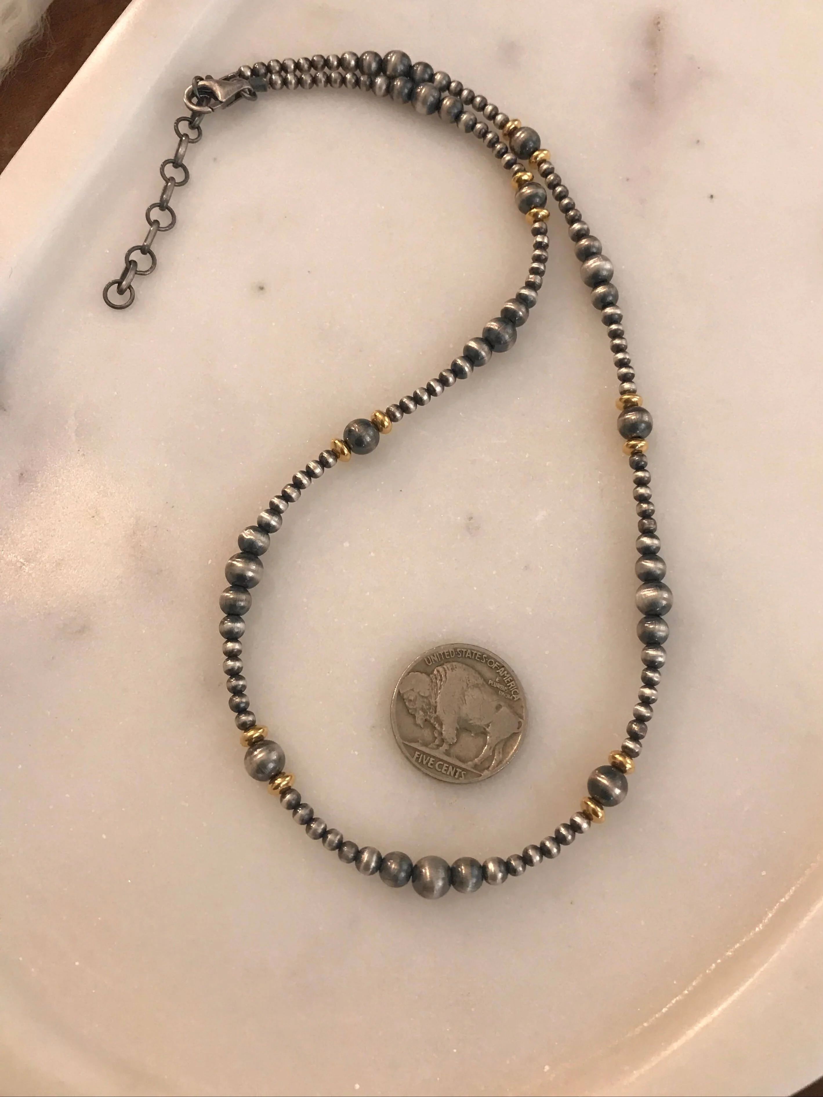 The Jackson Gold + Pearl Necklace - Image 2