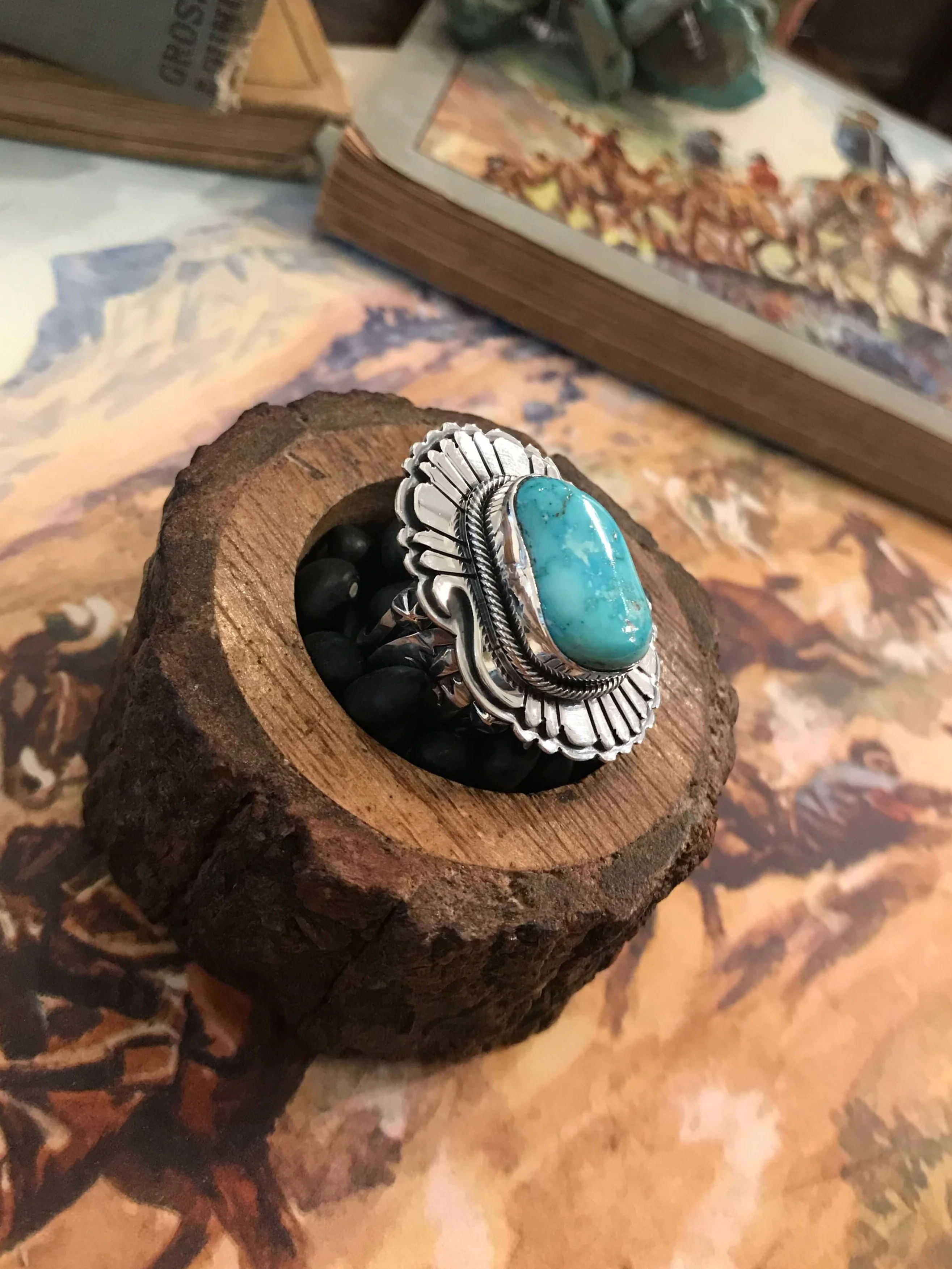The Grandfalls Turquoise Ring 2, Sz. 8 - Image 2