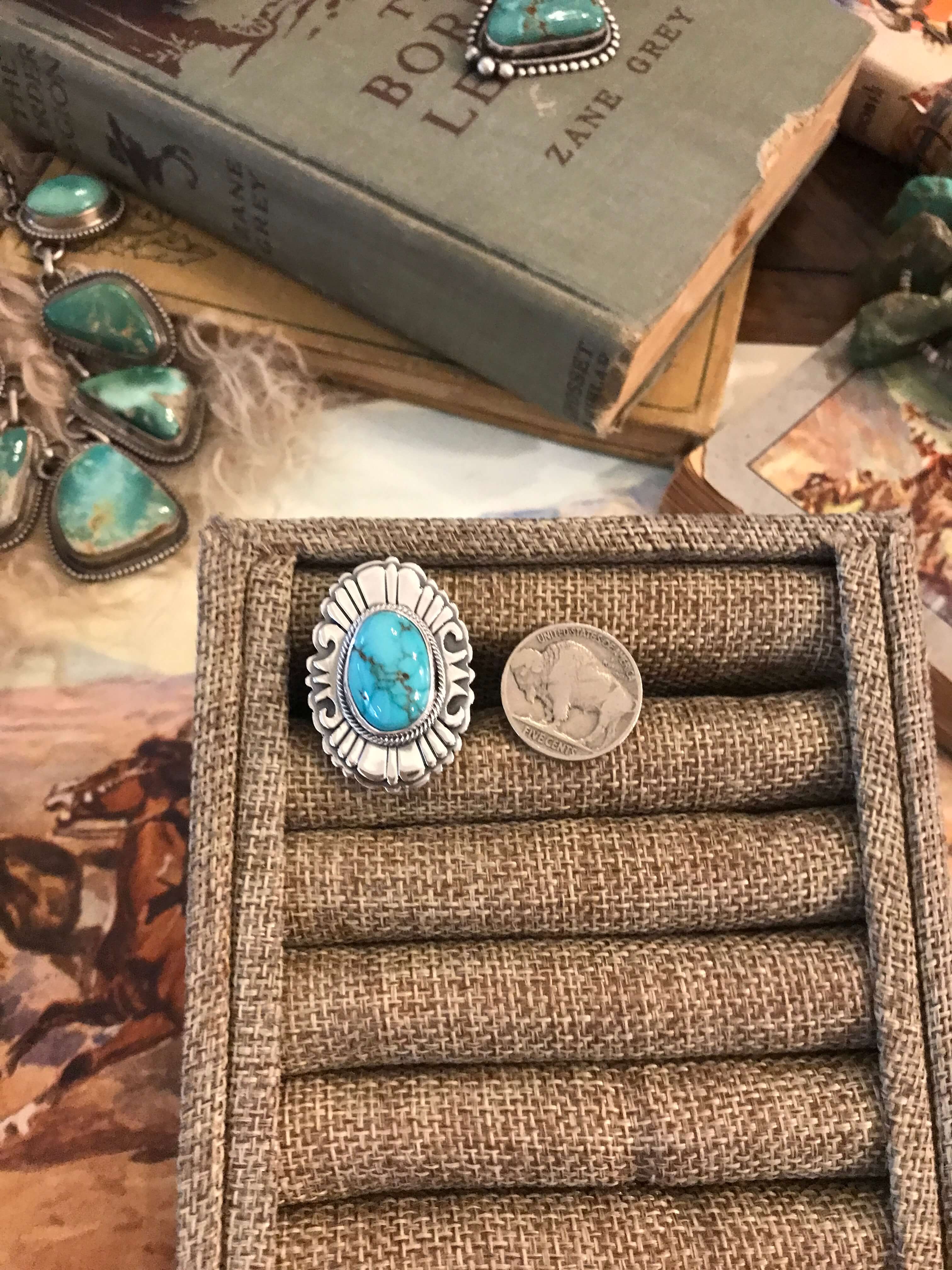 The Grandfalls Turquoise Ring 1, Sz. 8 - Image 3