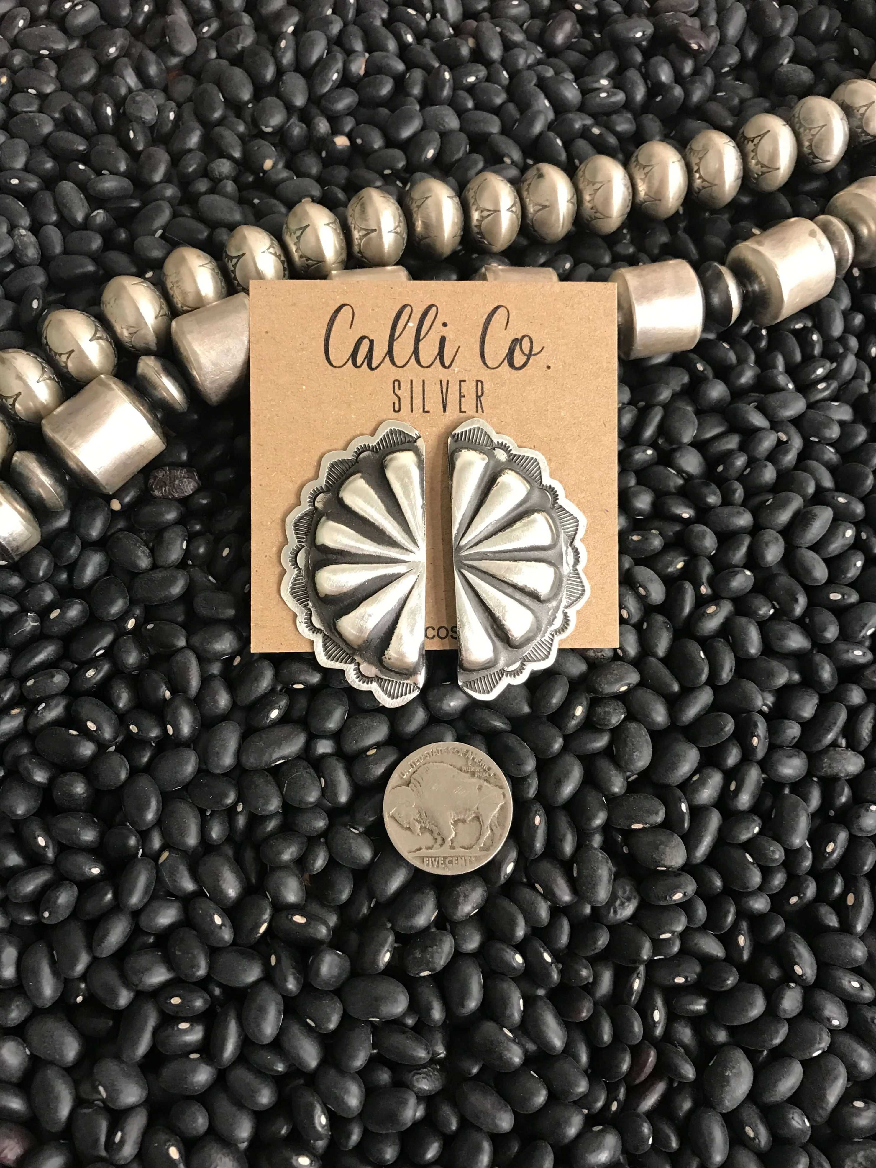 The Half-moon Concho Earrings, 2 - Image 2