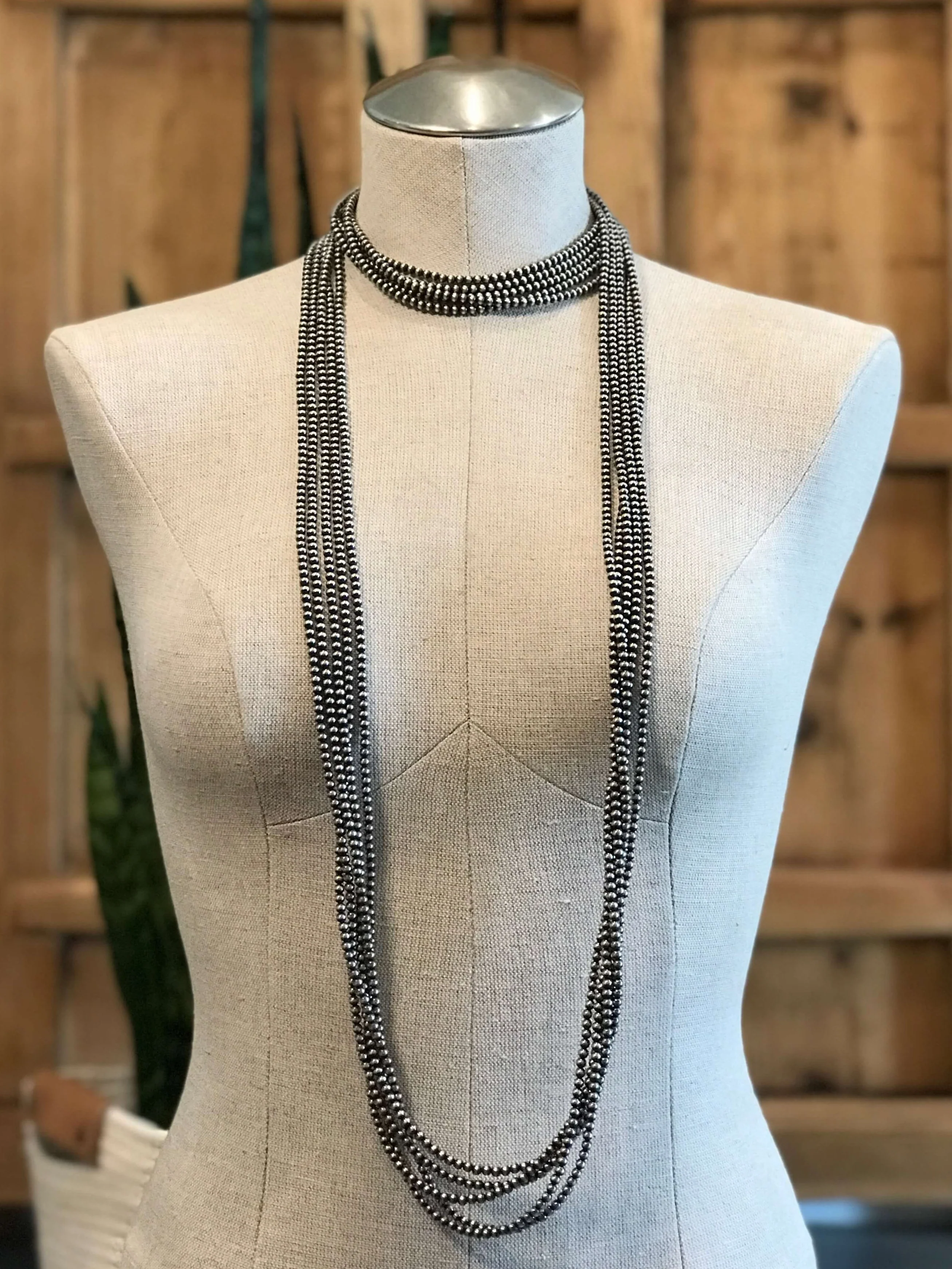 The Halona Five Strand Pearl Necklace, 60" - Image 2