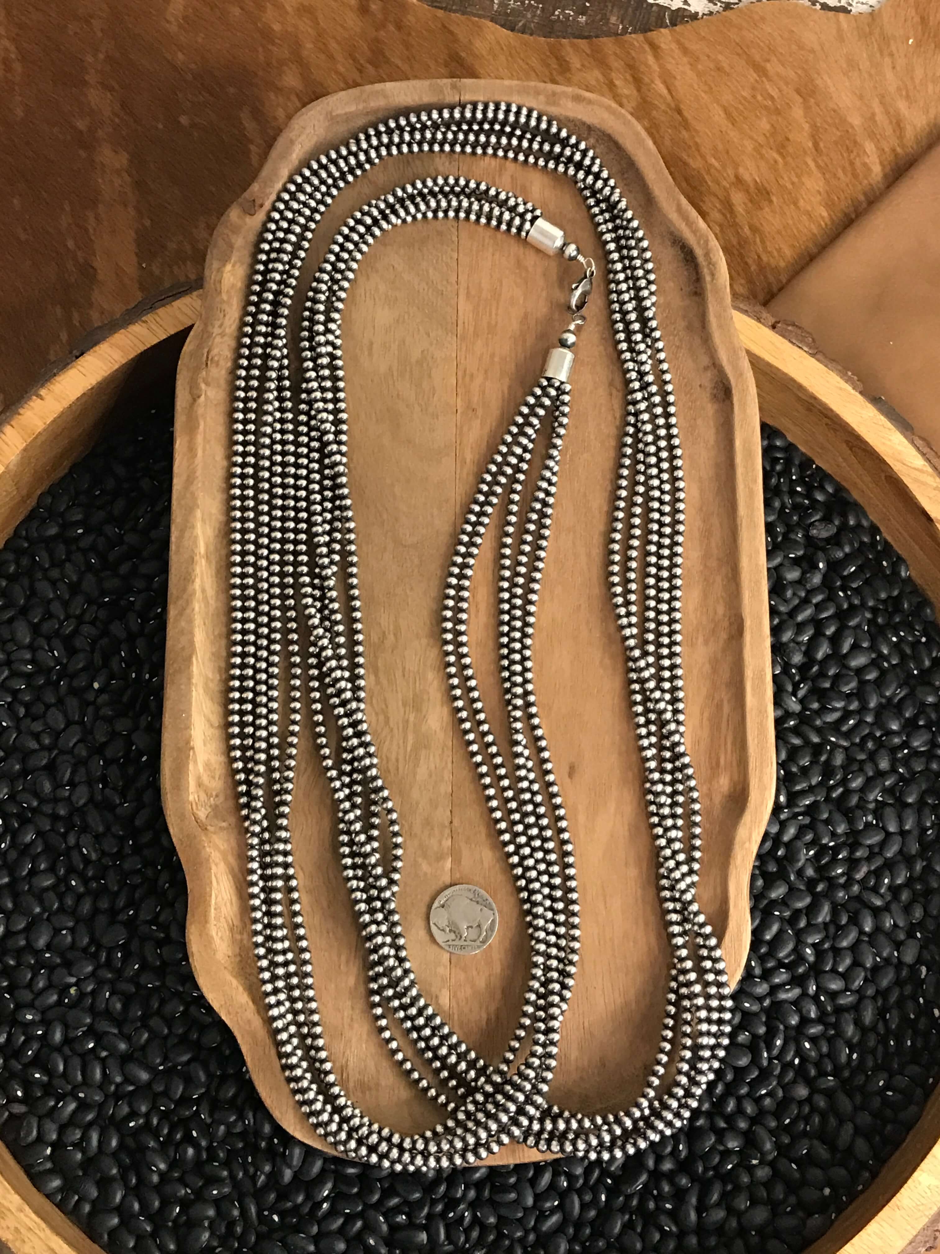 The Halona Five Strand Pearl Necklace, 60" - Image 4
