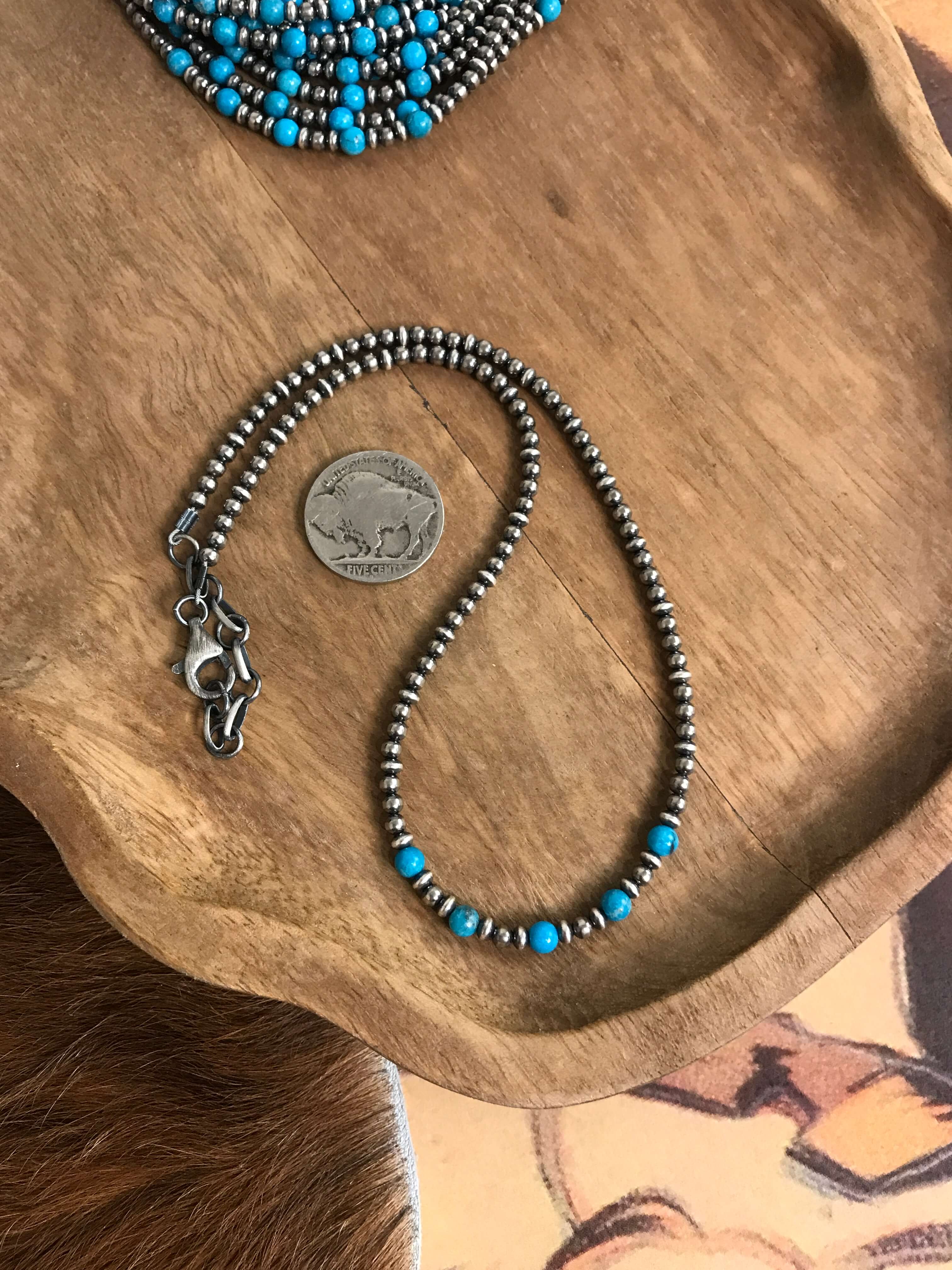The Harlow Necklace in Blue Turquoise - Image 3