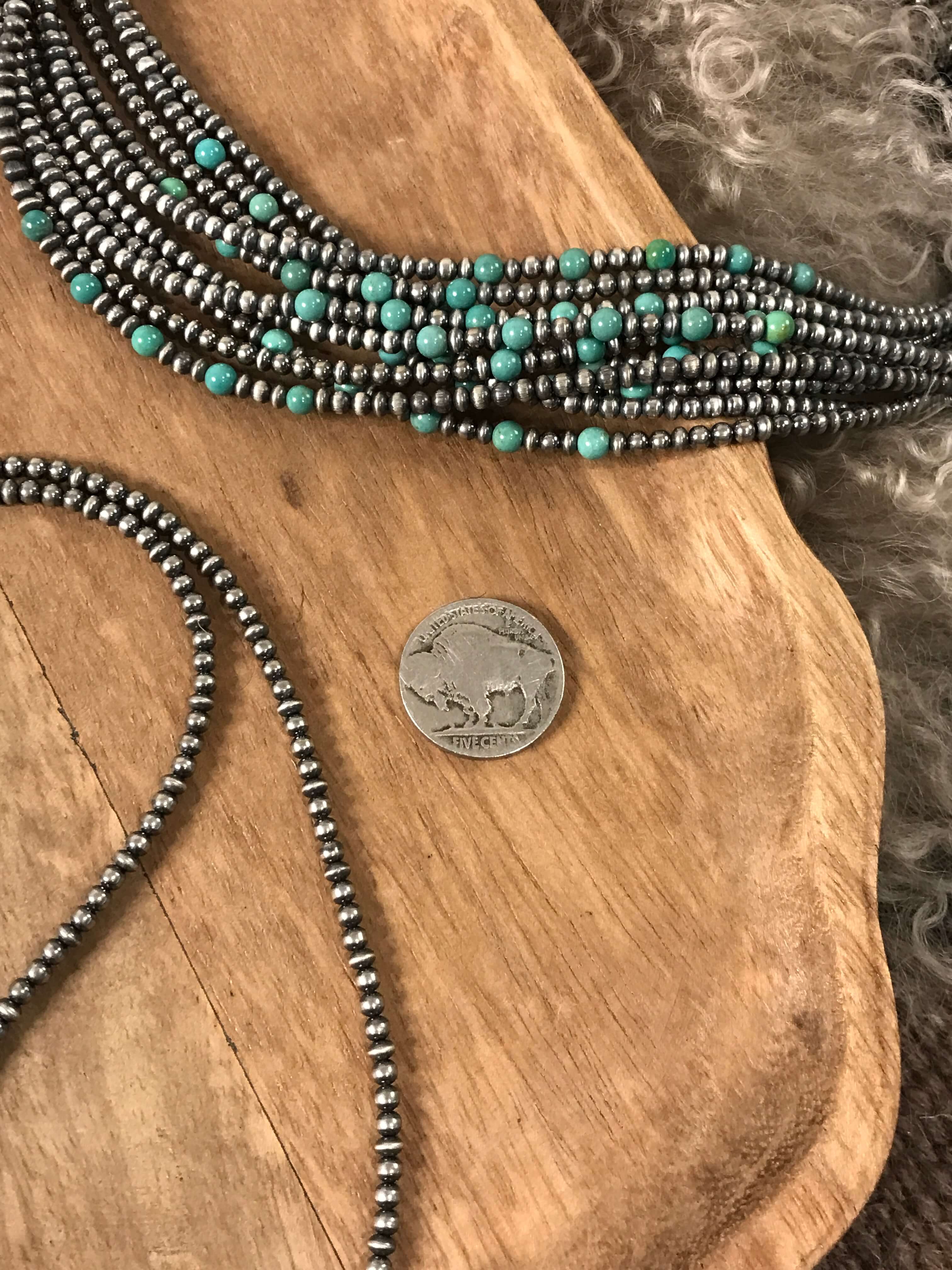 The Harlow Necklace in Green Turquoise - Image 3