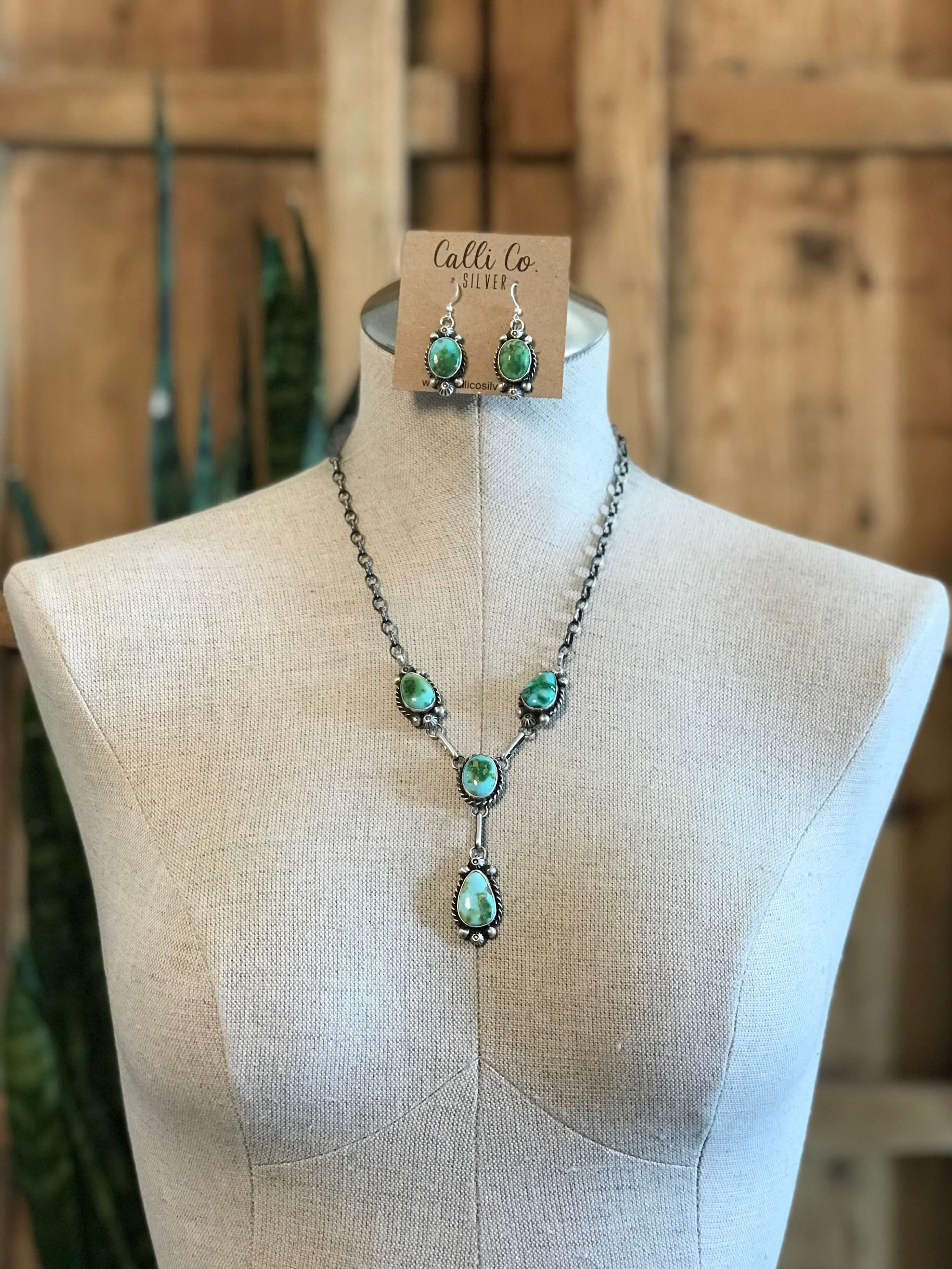 The Hayes Turquoise Lariat Necklace Set - Image 2
