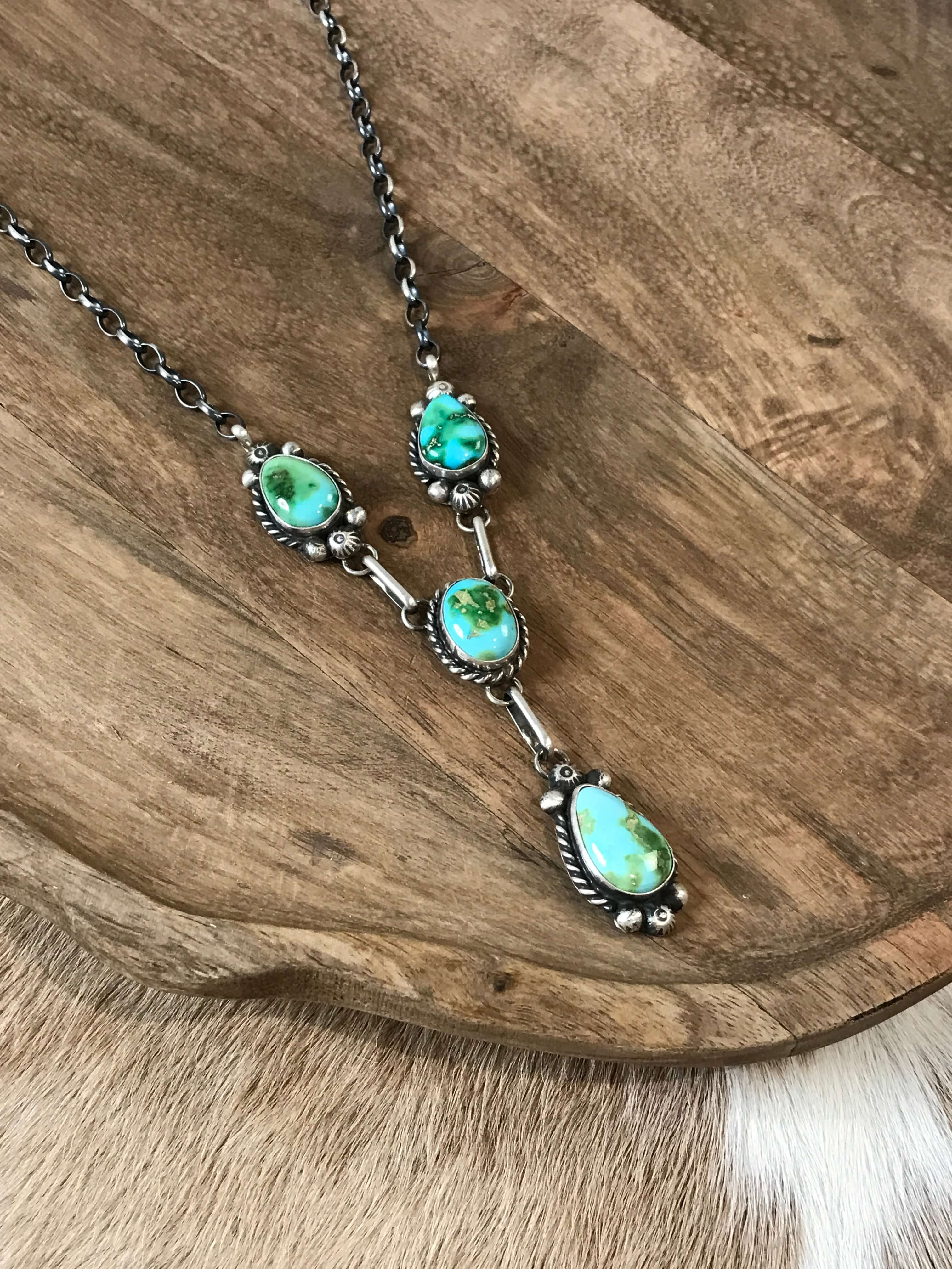 The Hayes Turquoise Lariat Necklace Set - Image 7