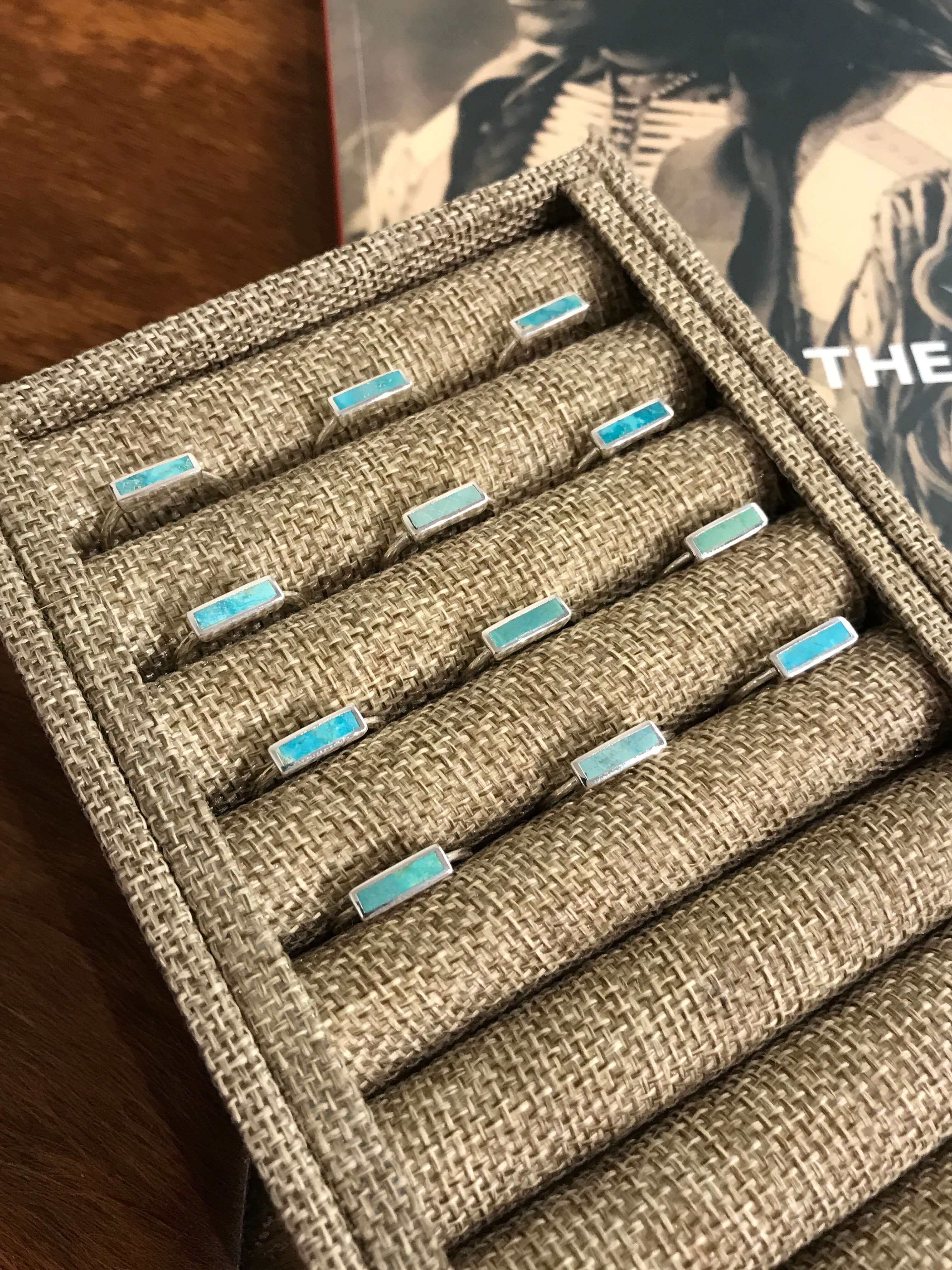 The Inlay Collection Rectangle Turquoise Band - Image 3