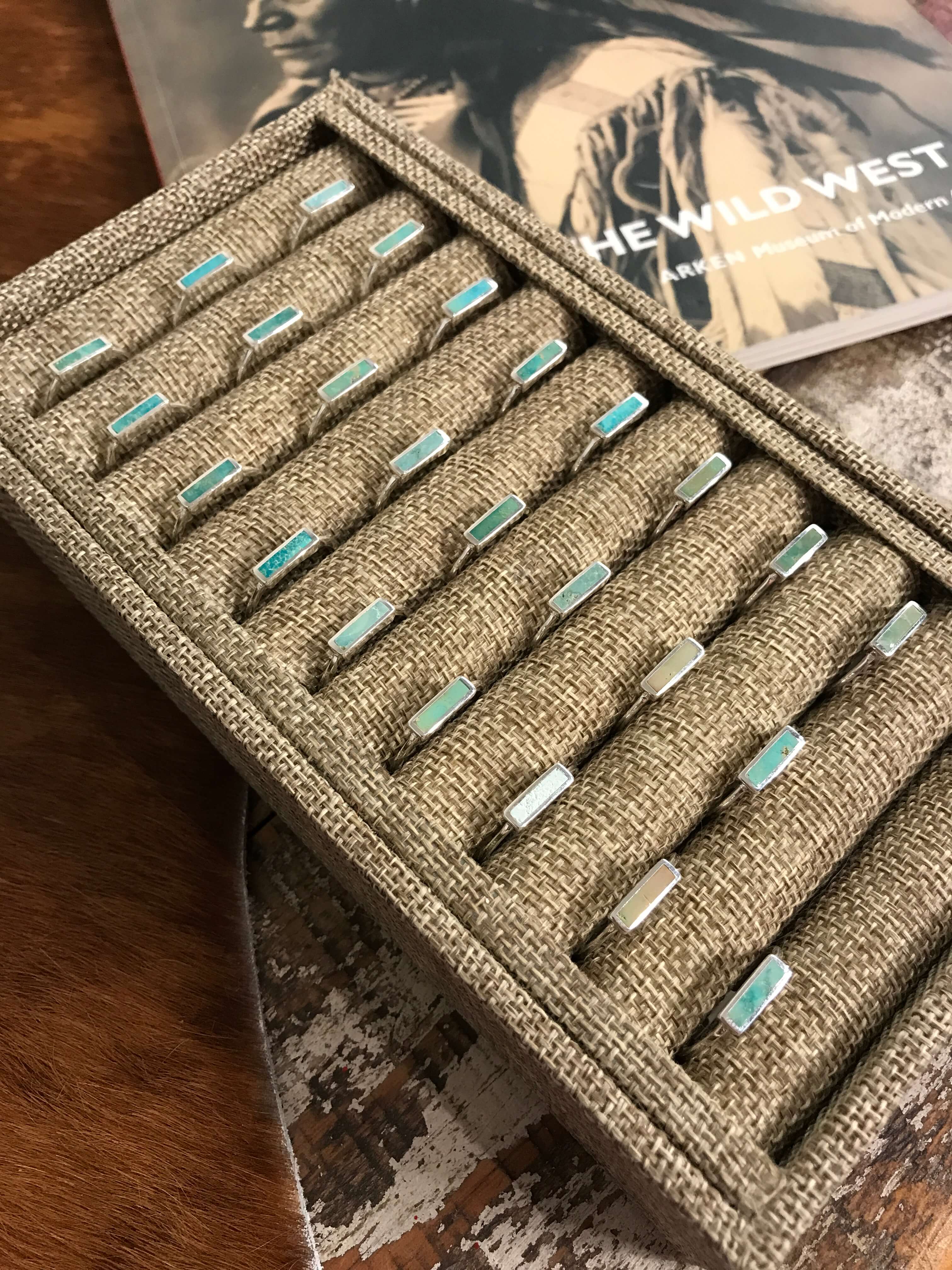 The Inlay Collection Rectangle Turquoise Band - Image 7