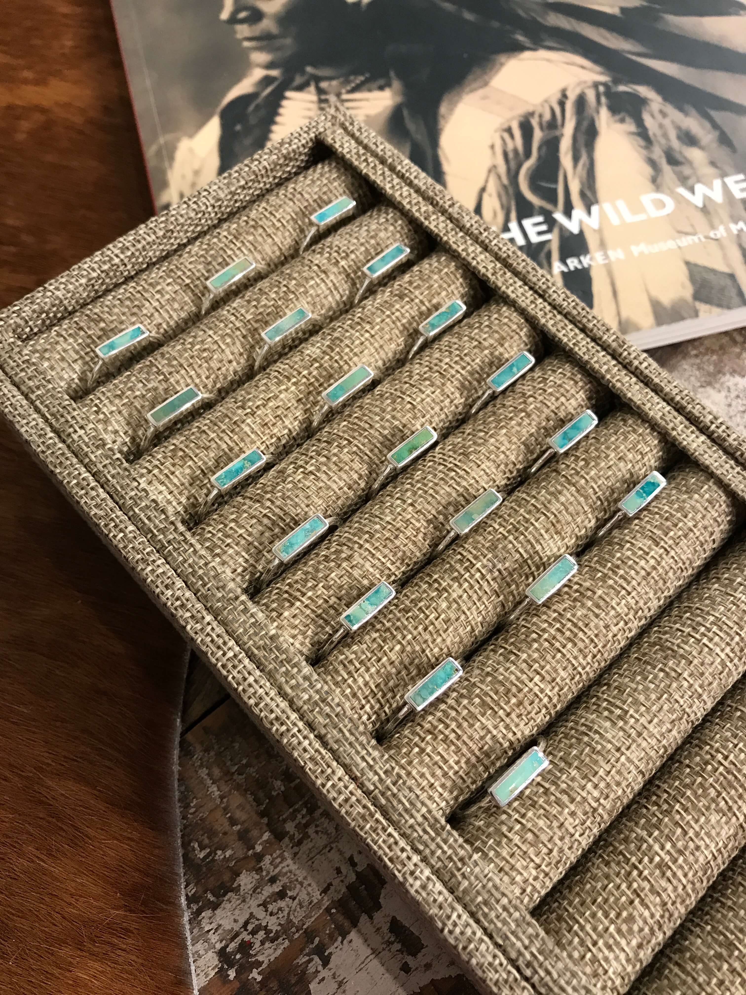The Inlay Collection Rectangle Turquoise Band - Image 9