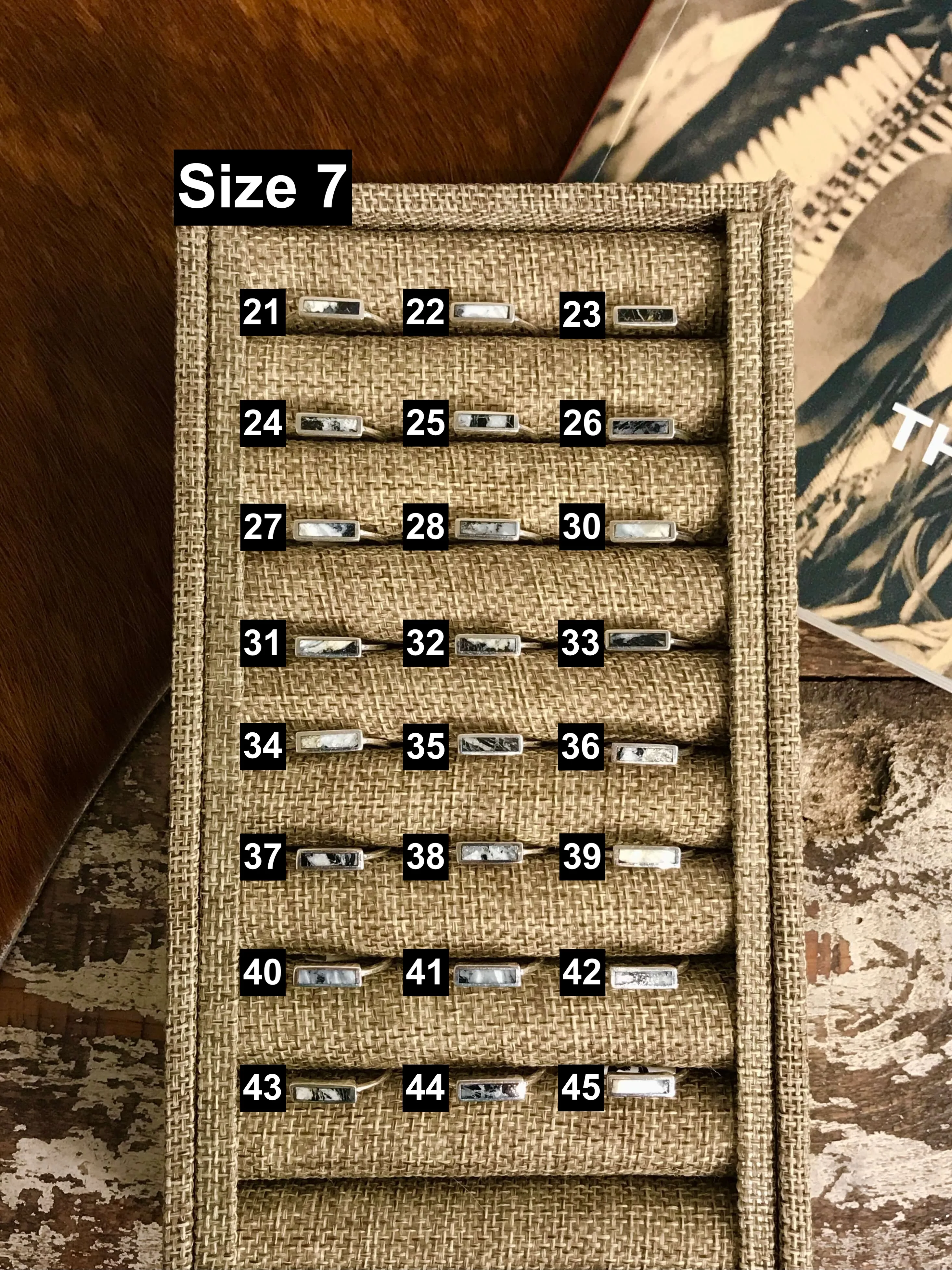 The Inlay Collection Rectangle White Buffalo Band - Image 3