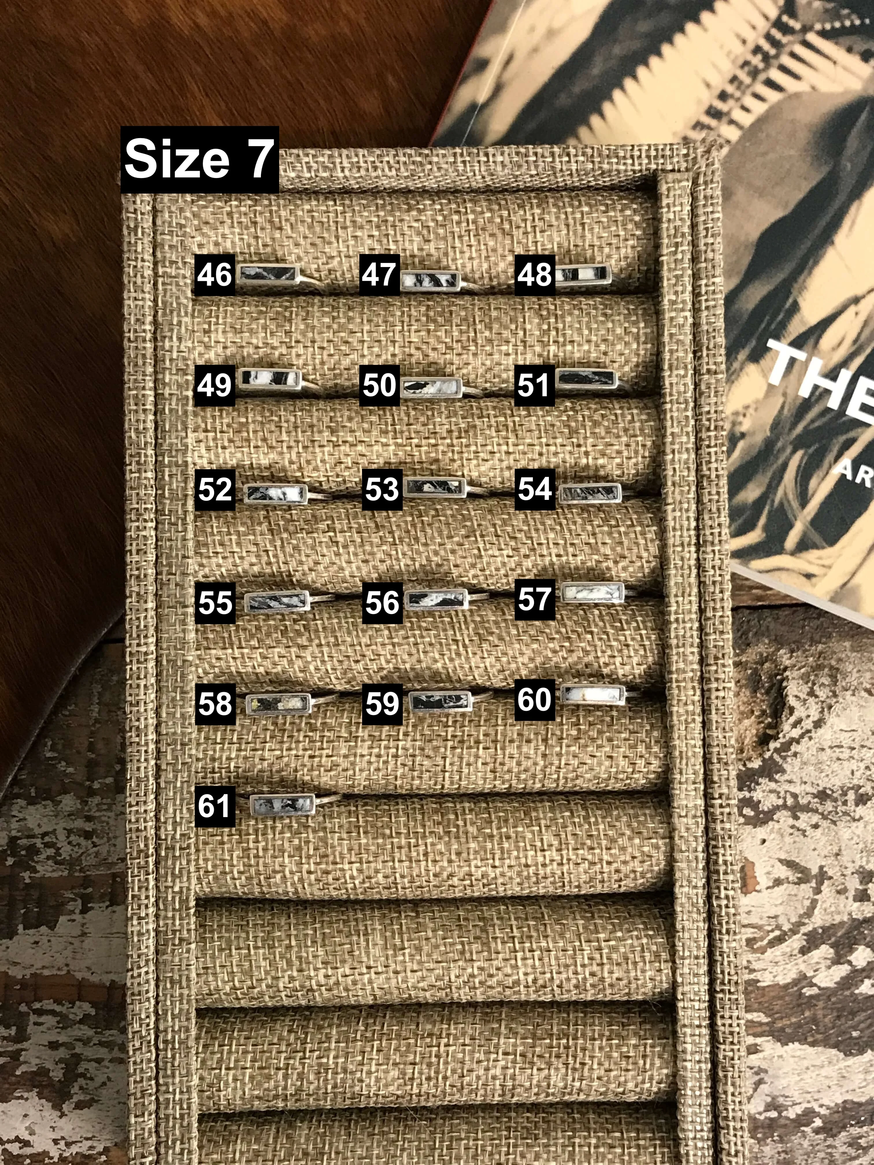 The Inlay Collection Rectangle White Buffalo Band - Image 4
