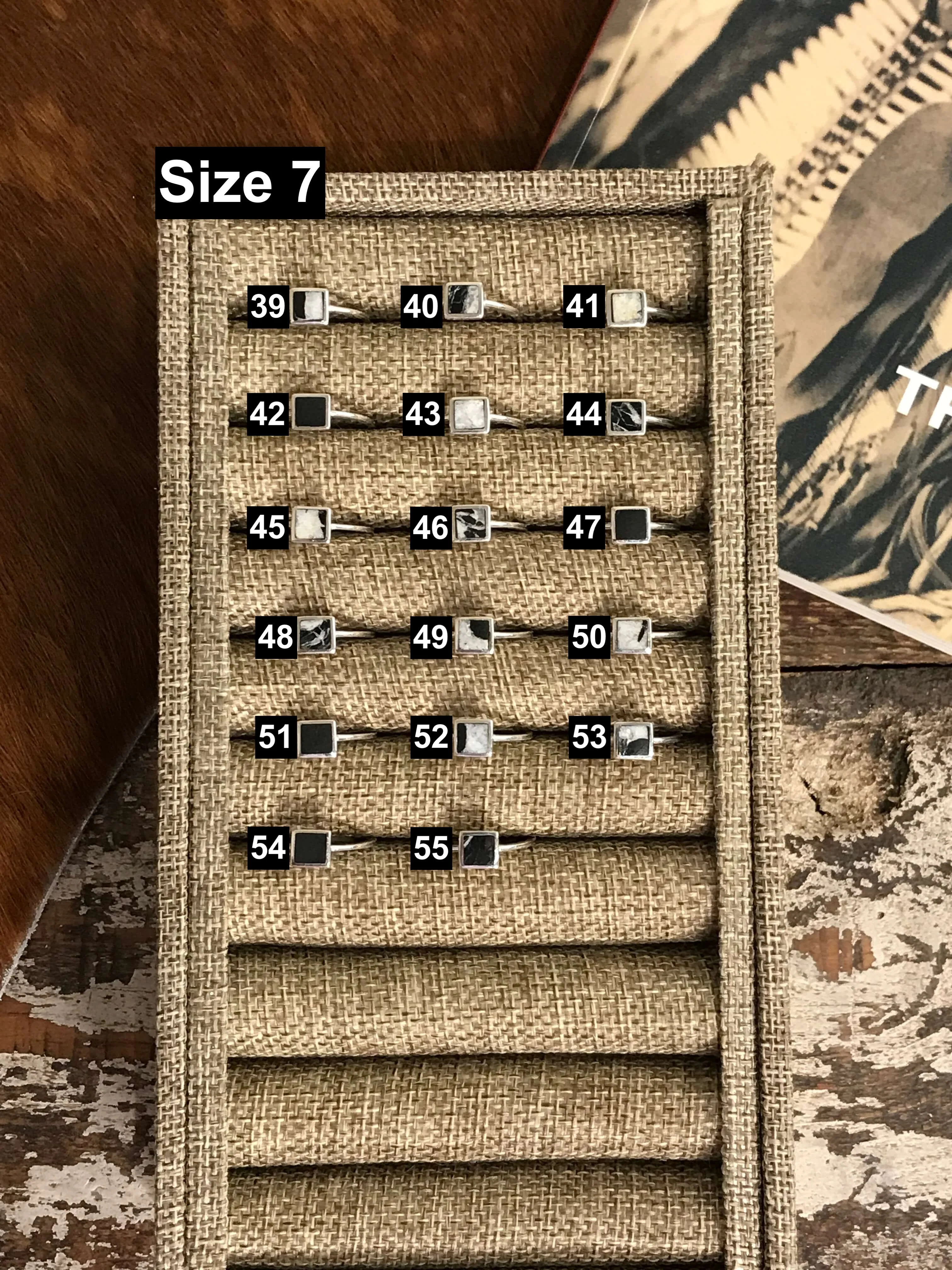 The Inlay Collection Square White Buffalo Ring - Image 4