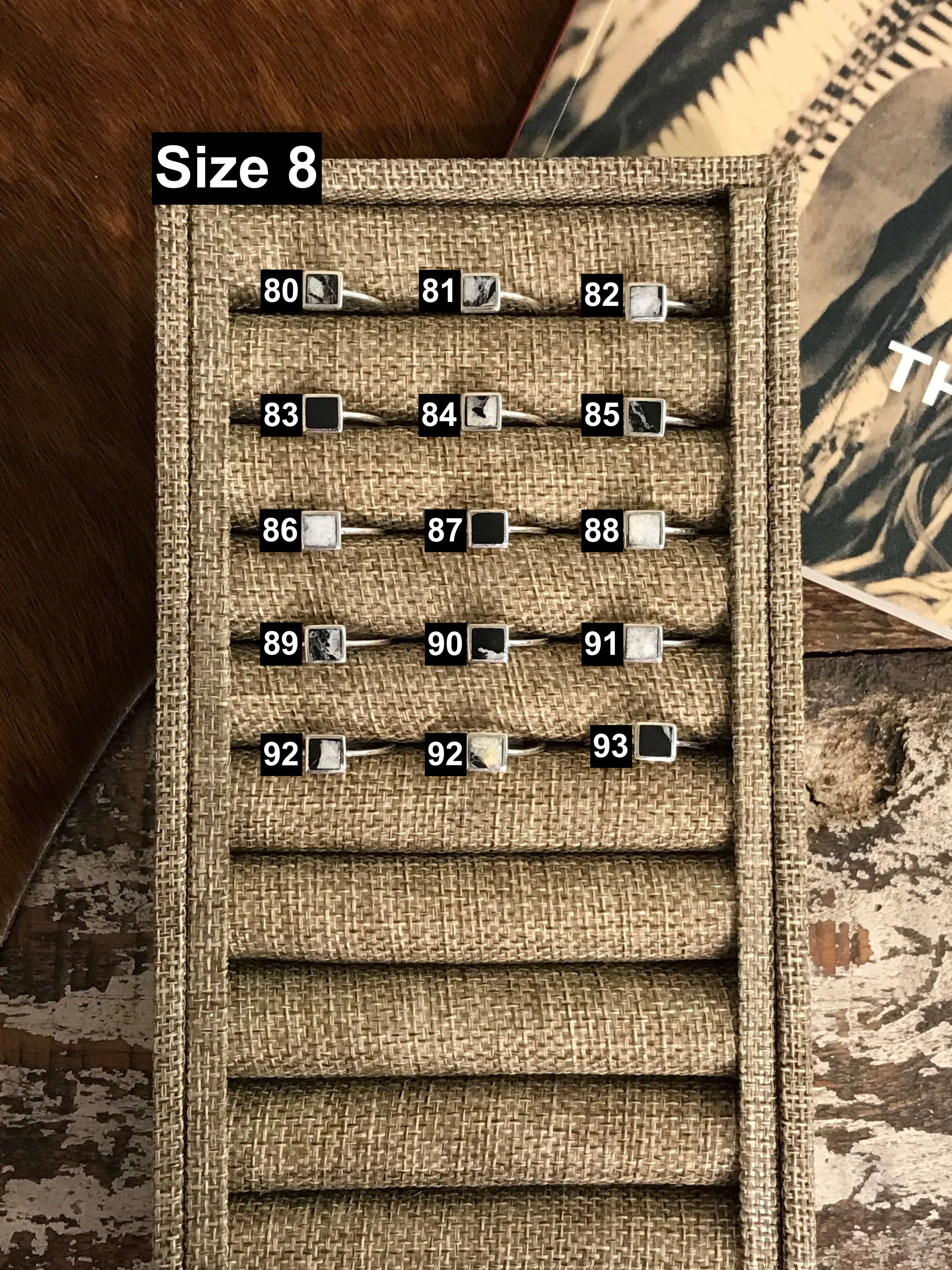 The Inlay Collection Square White Buffalo Ring - Image 6