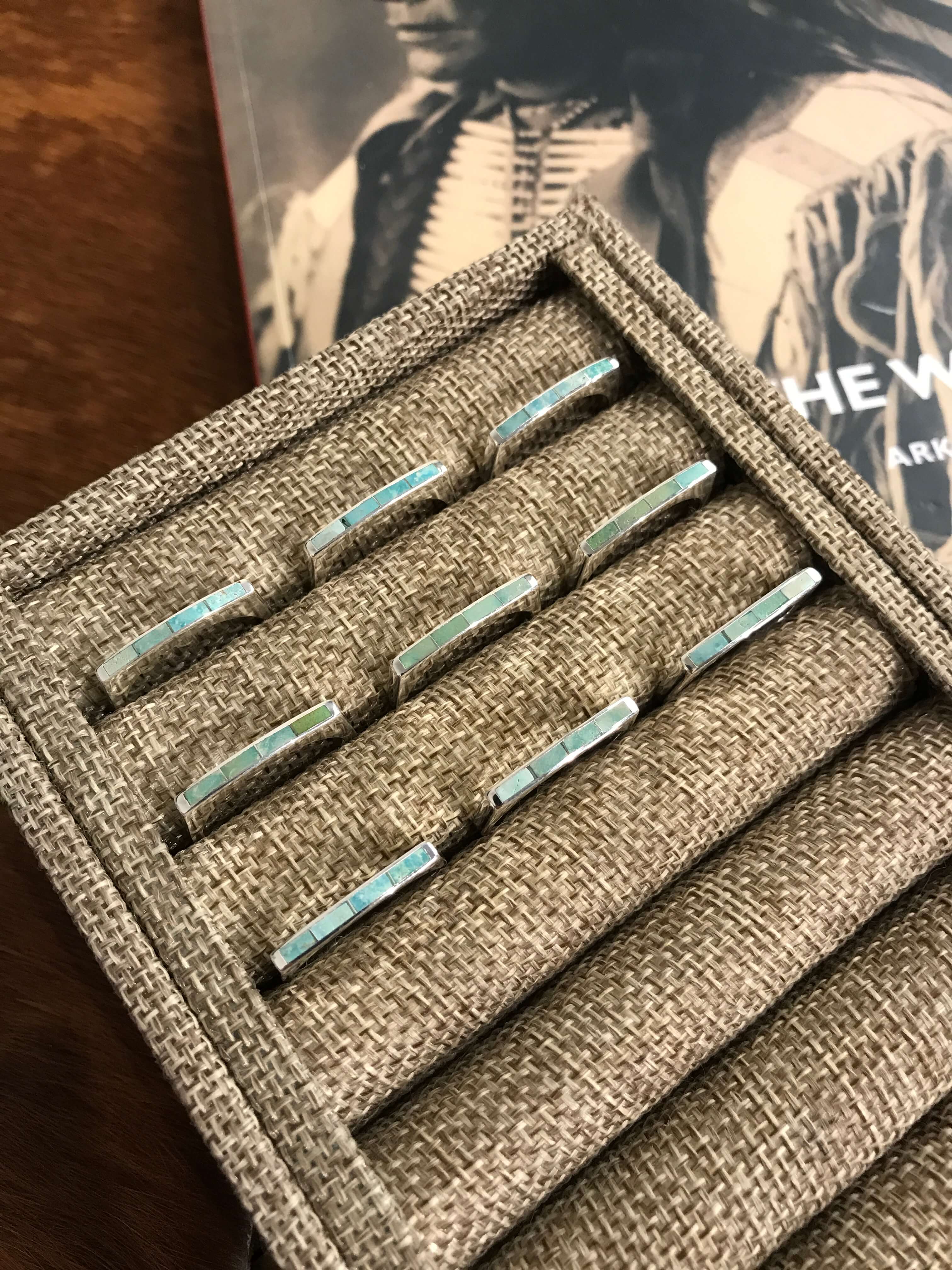 The Inlay Collection Thin Turquoise Stacking Band - Image 10