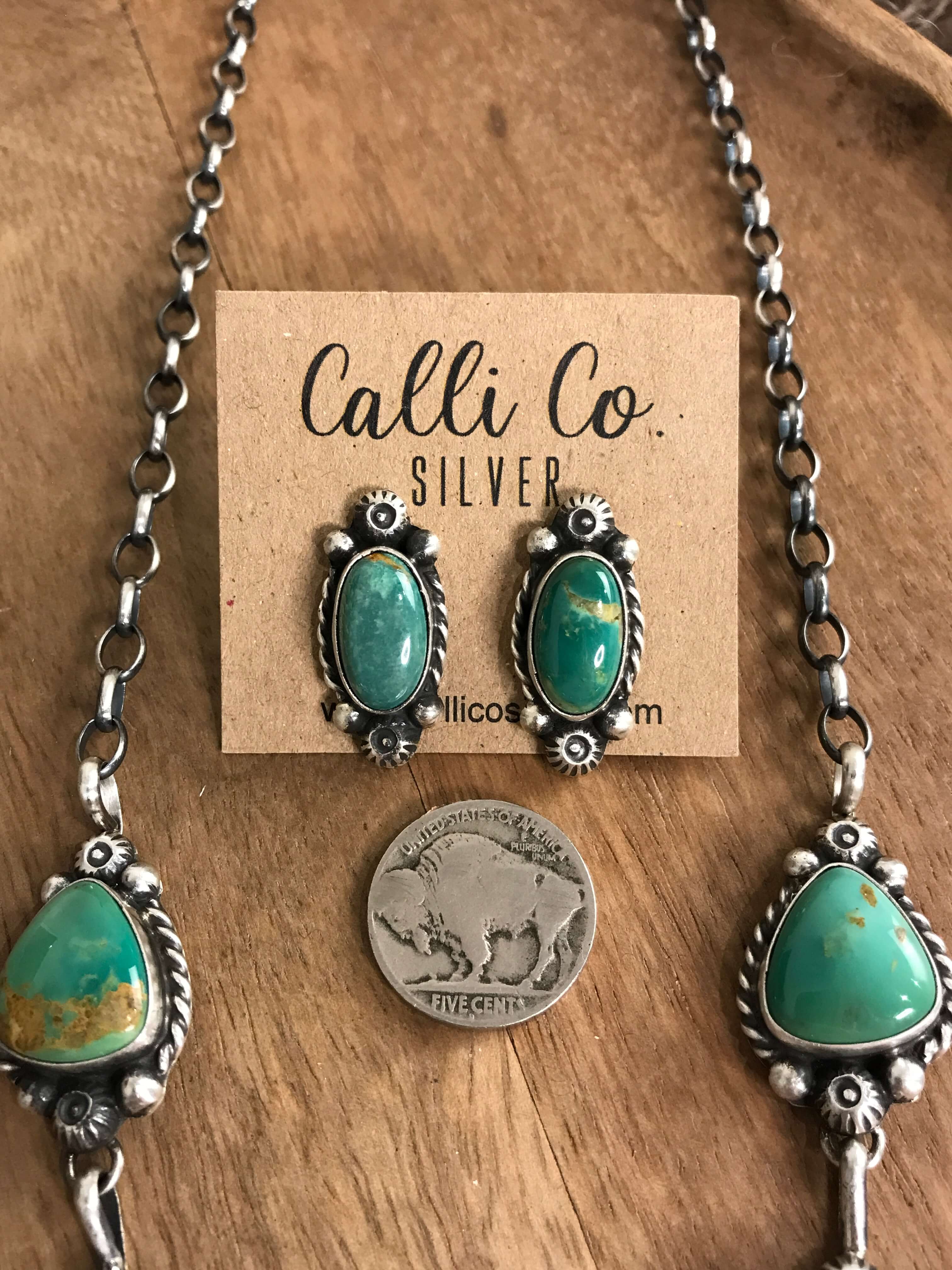 The Isla Turquoise Statement Necklace Set - Image 5