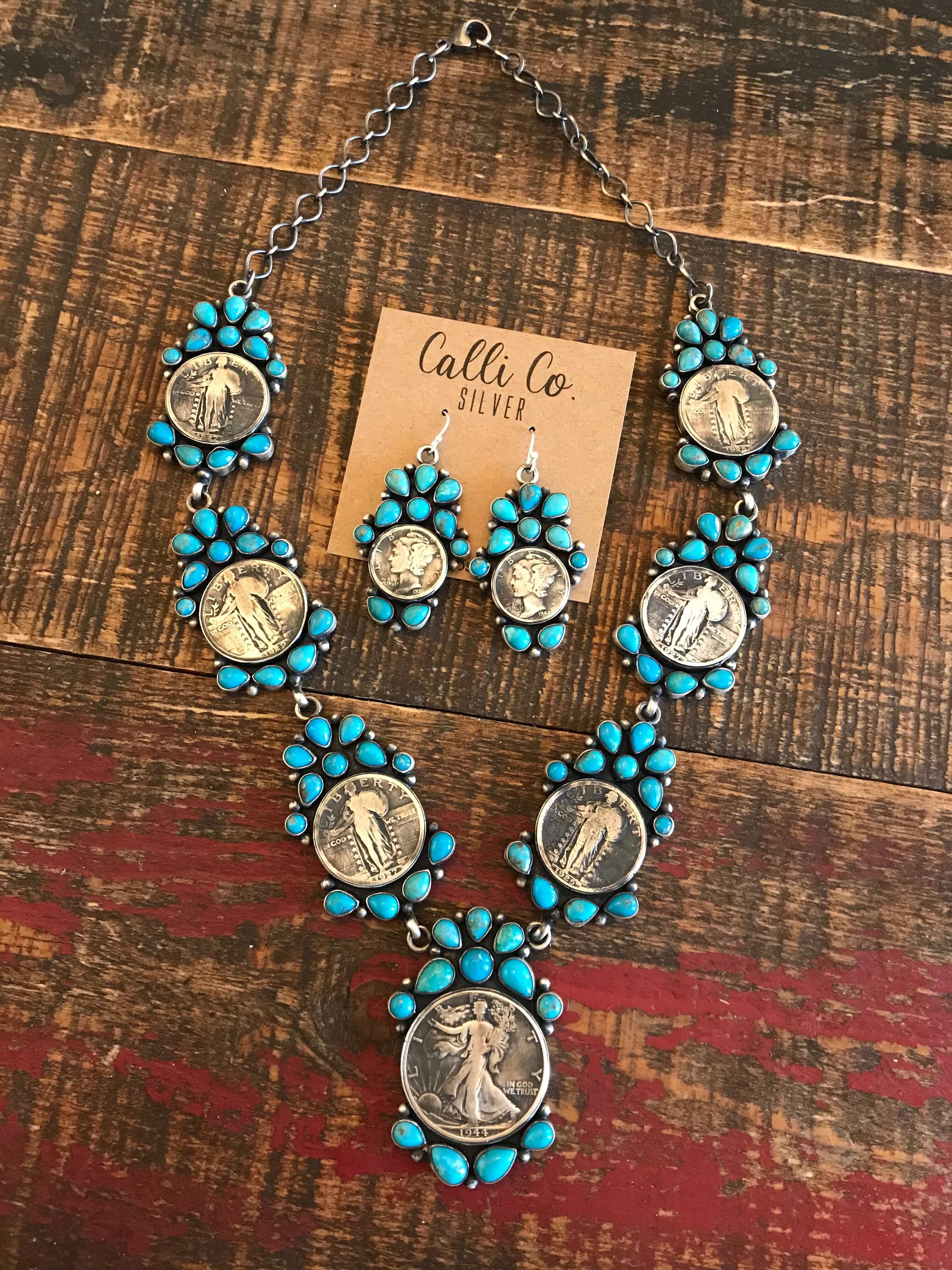 The Jay Turquoise and Coin Necklace - Image 3