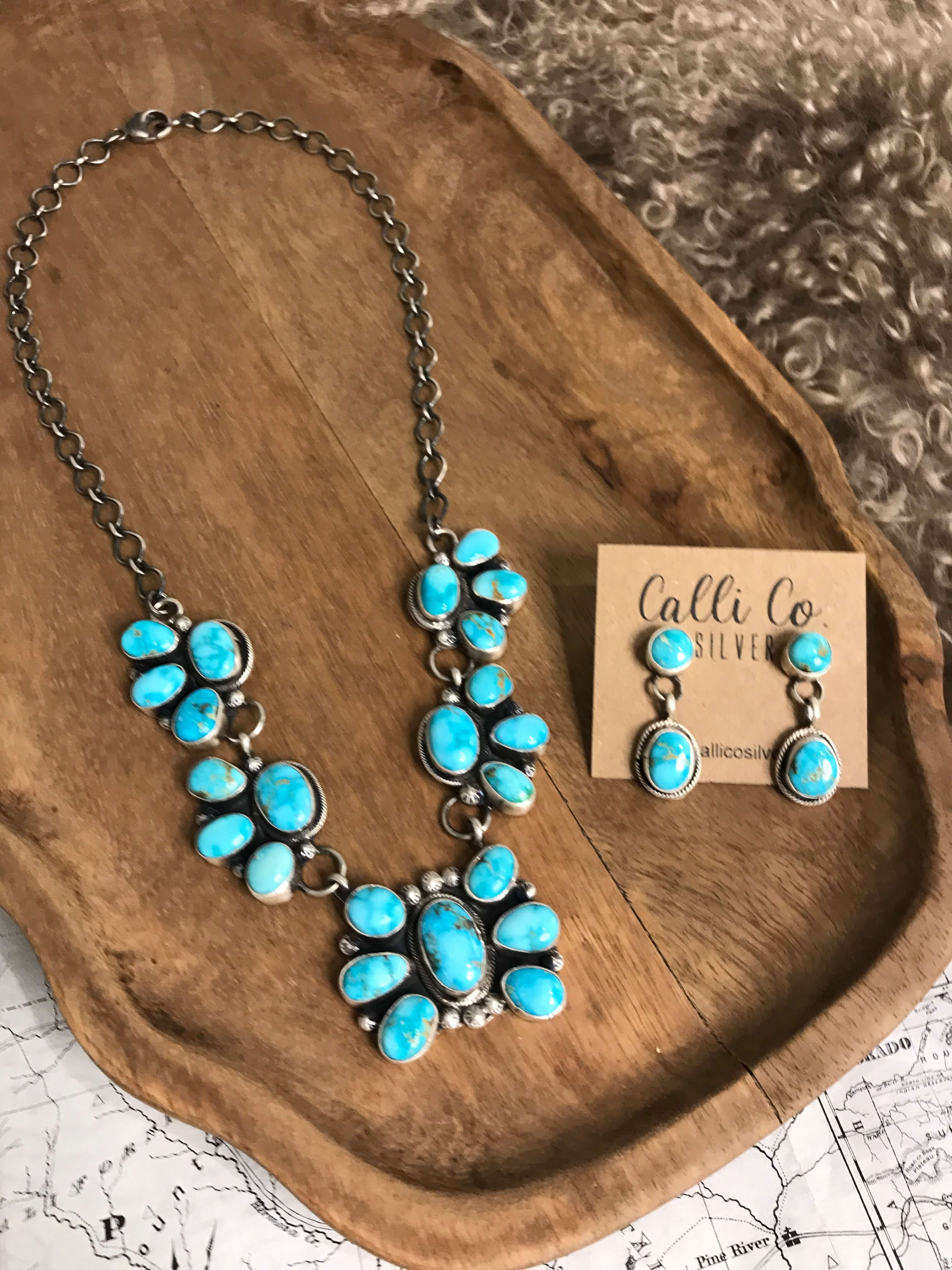 The Jolene Turquoise Statement Necklace Set