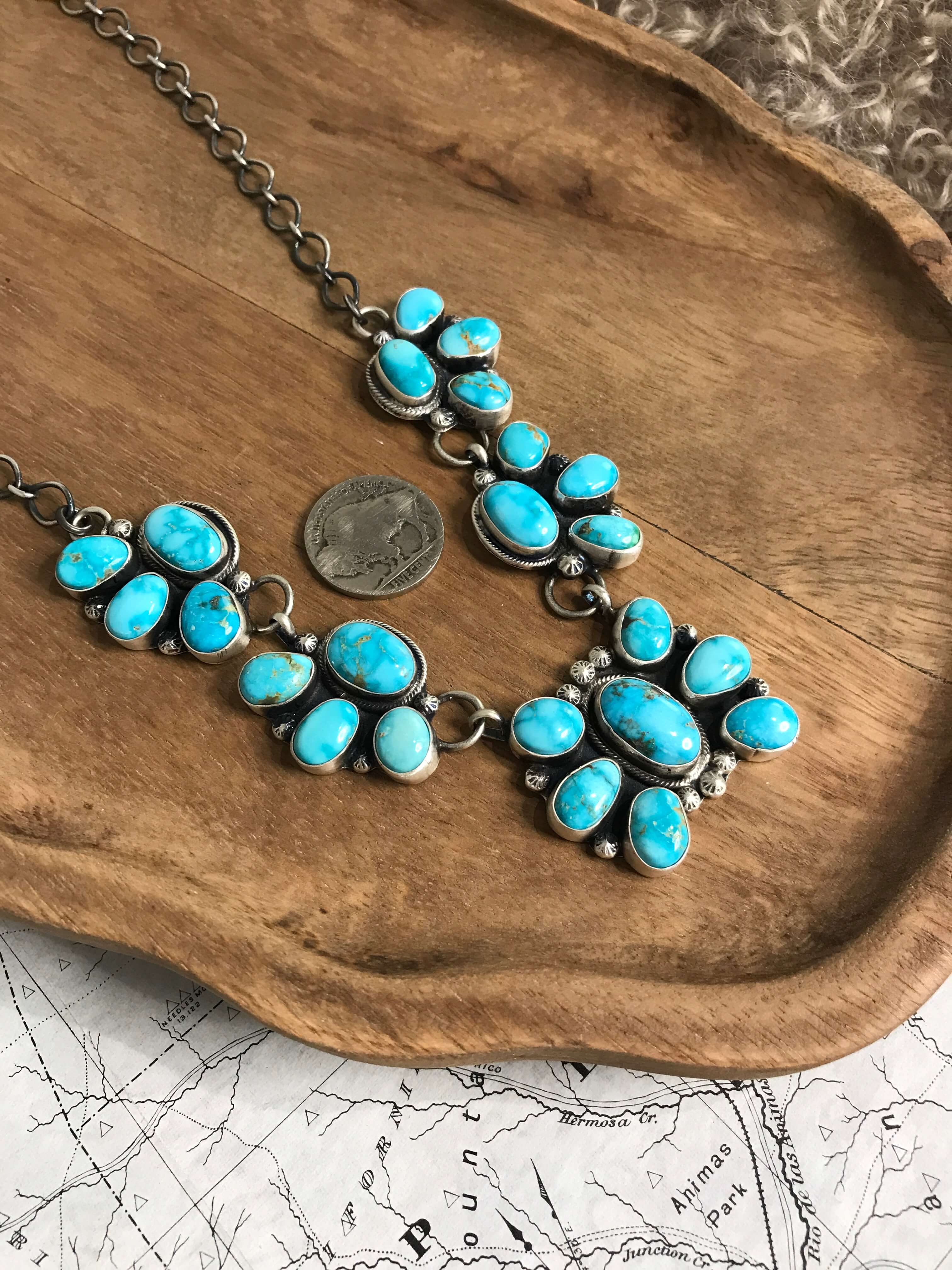 The Jolene Turquoise Statement Necklace Set - Image 5