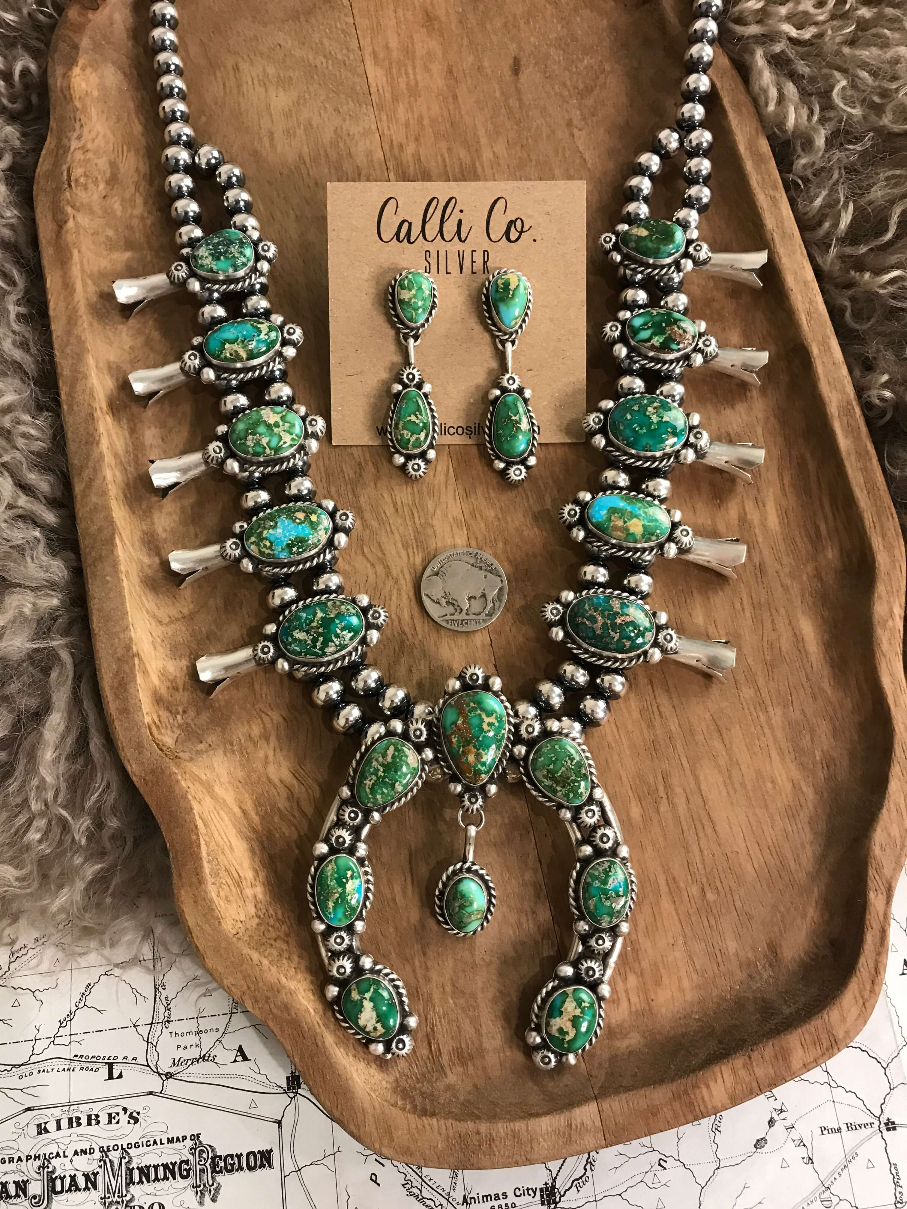 The Josephine Squash Blossom Necklace Set - Image 3