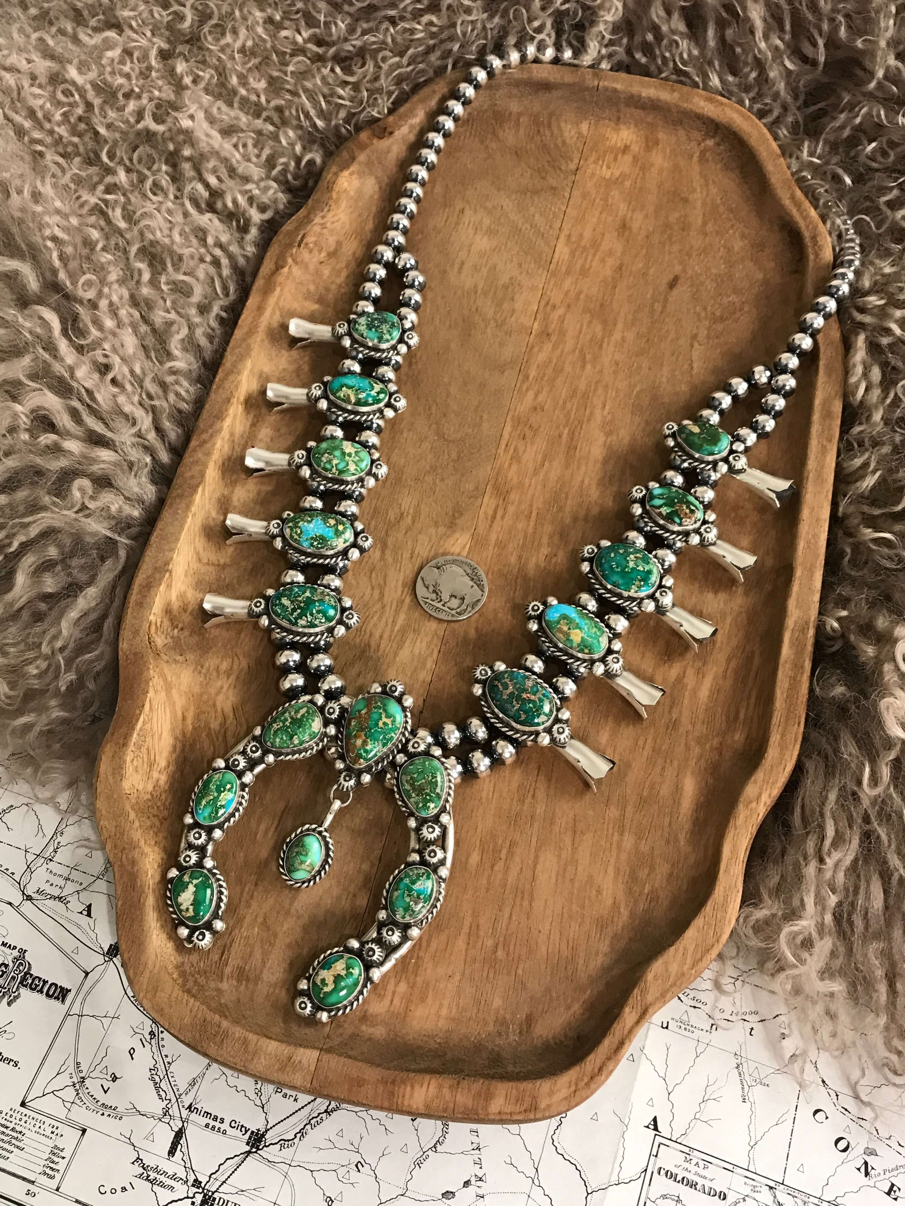 The Josephine Squash Blossom Necklace Set - Image 6