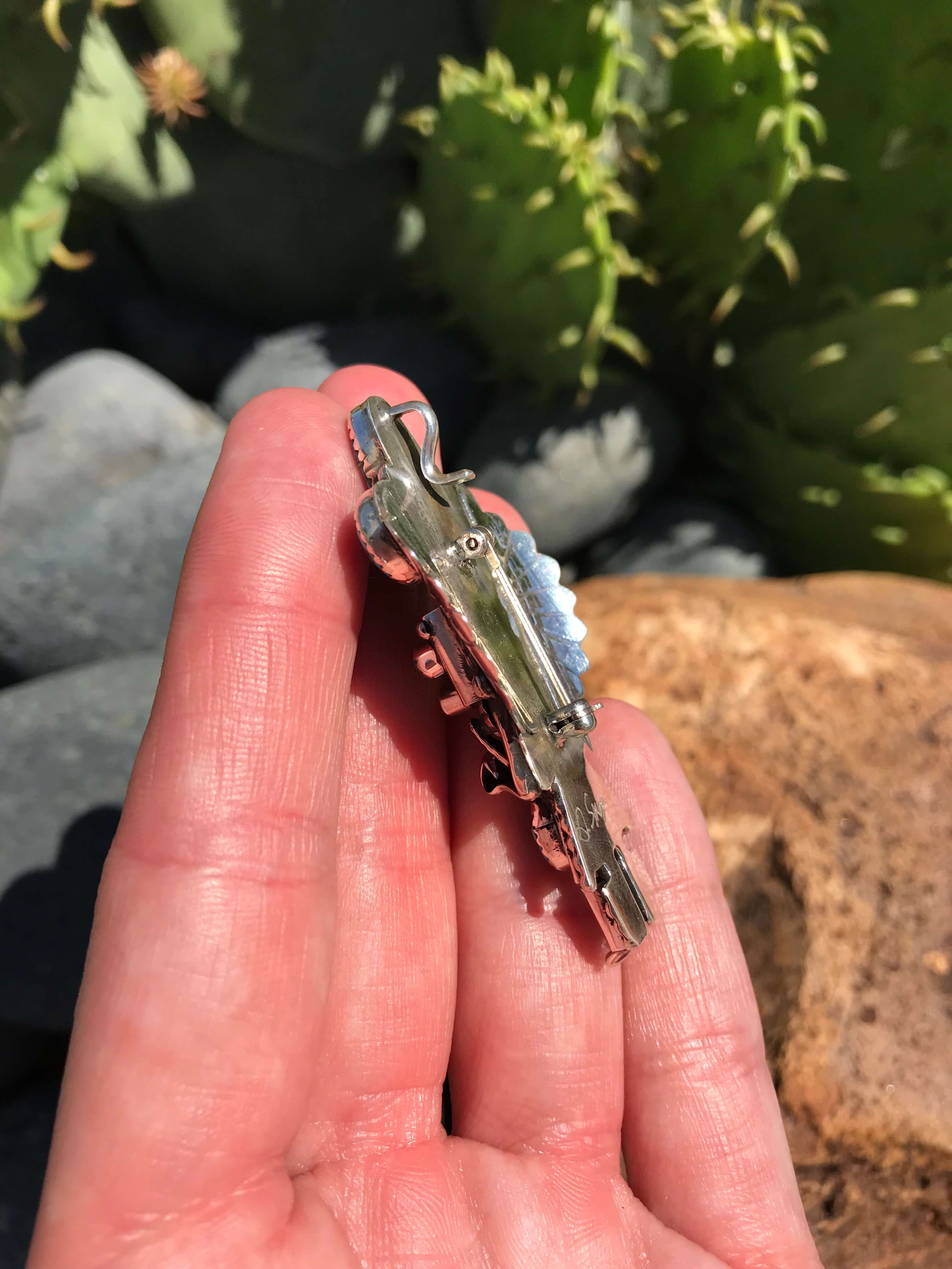 The Kachina Pendant/Pin in Turquoise, 1 - Image 3