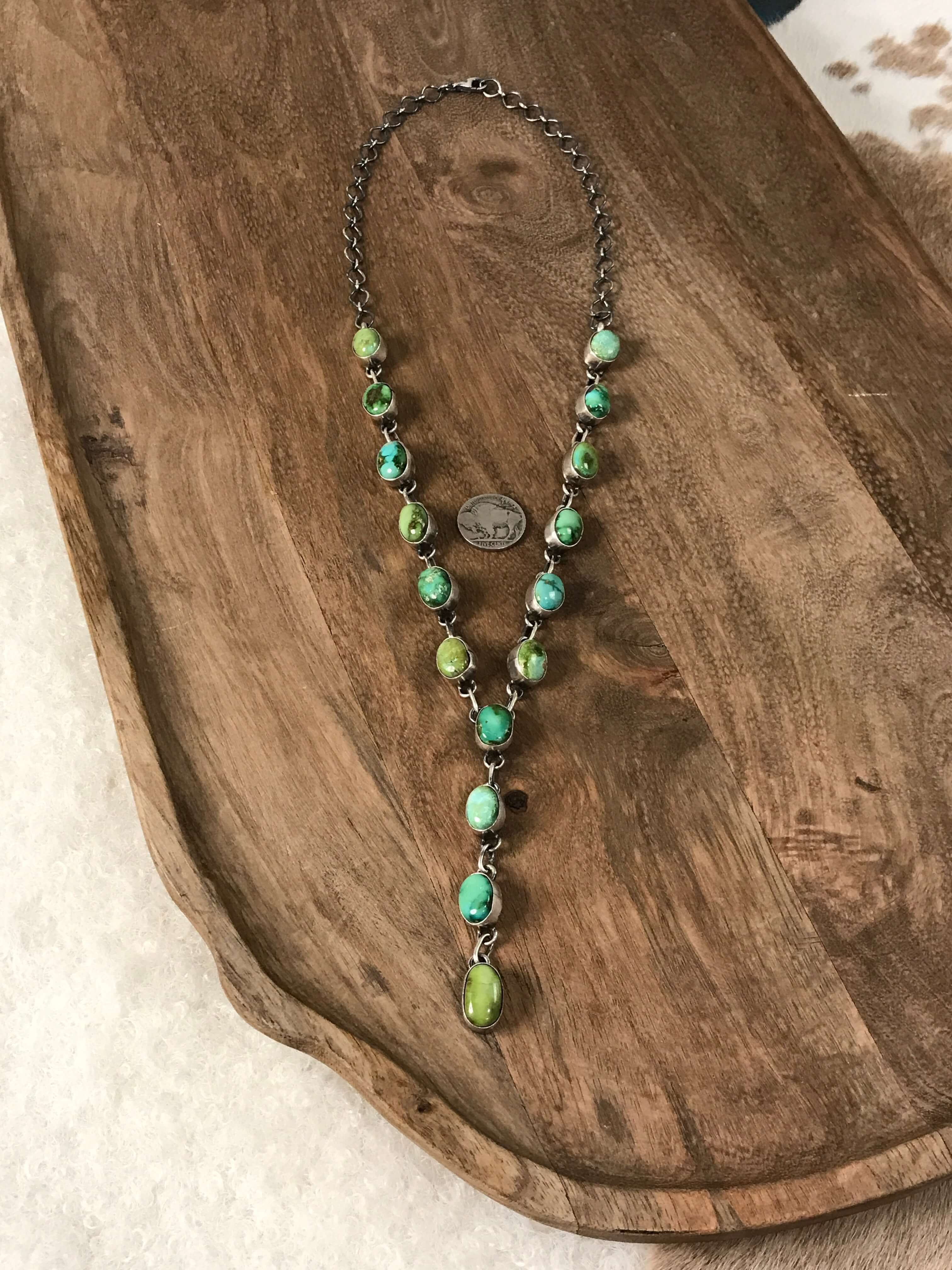 The Kallen Turquoise Lariat Necklace Set - Image 5