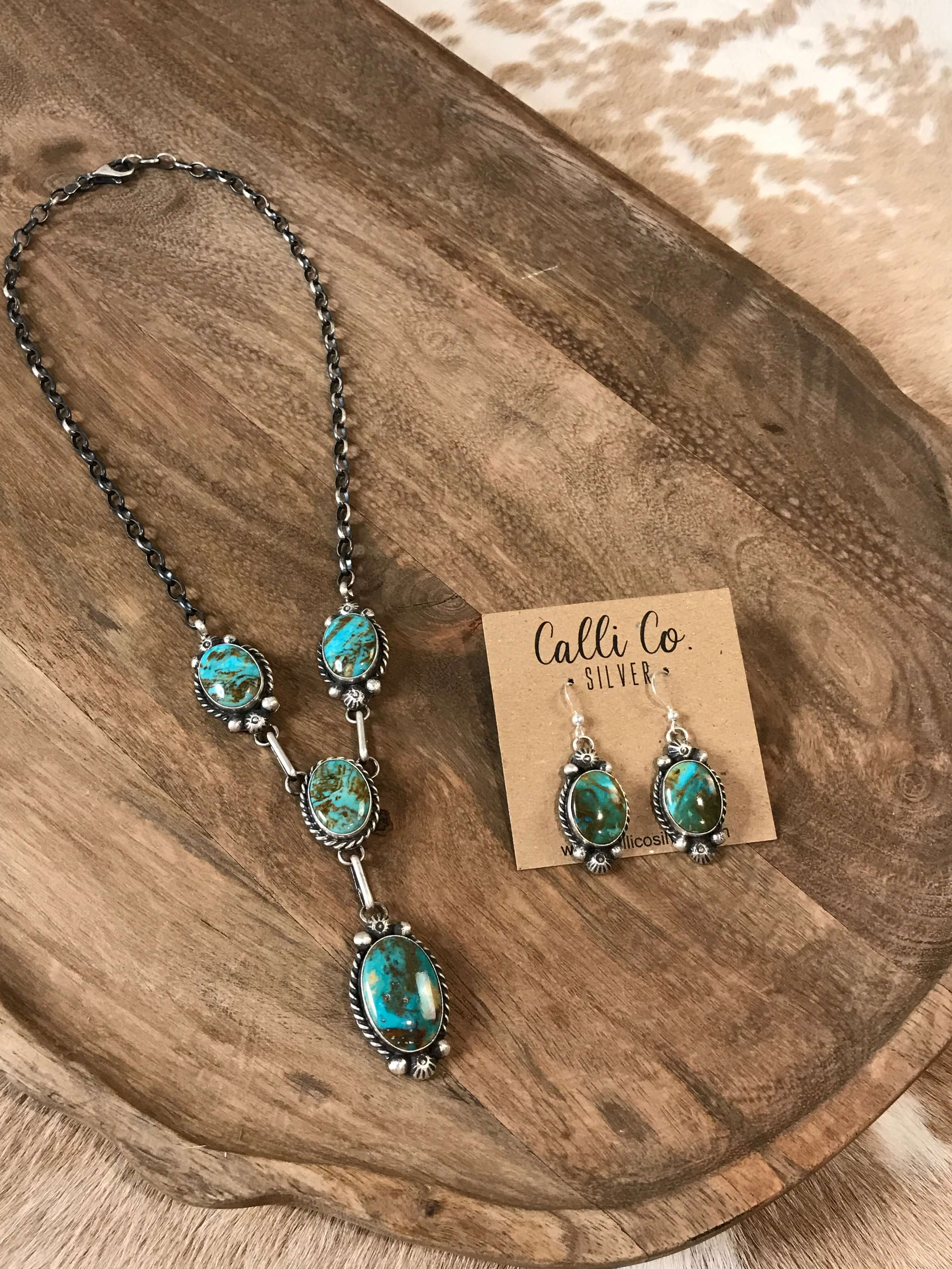 The Kilbuck Turquoise Lariat Necklace Set