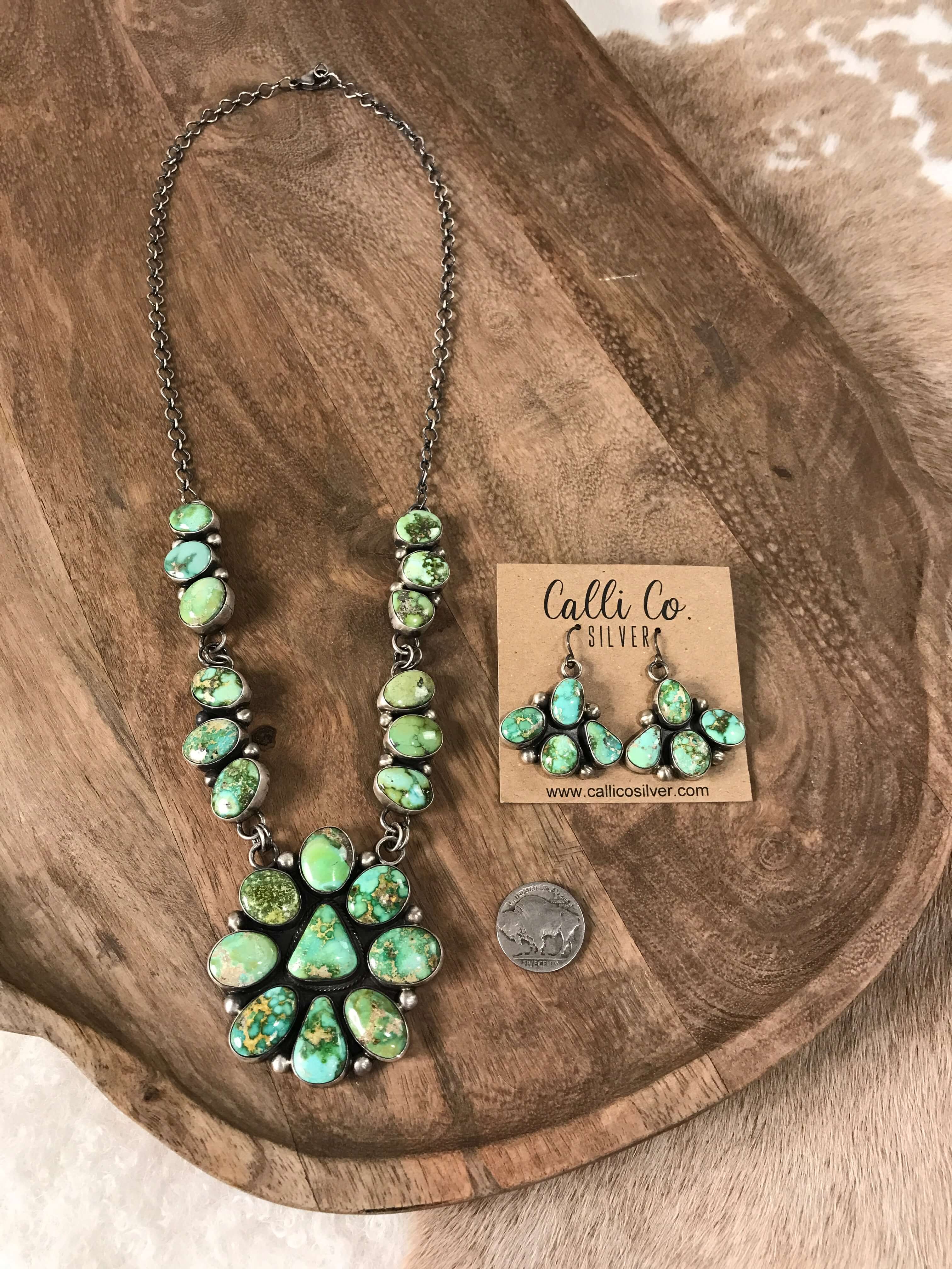 The Kingstown Turquoise Statement Necklace Set - Image 4