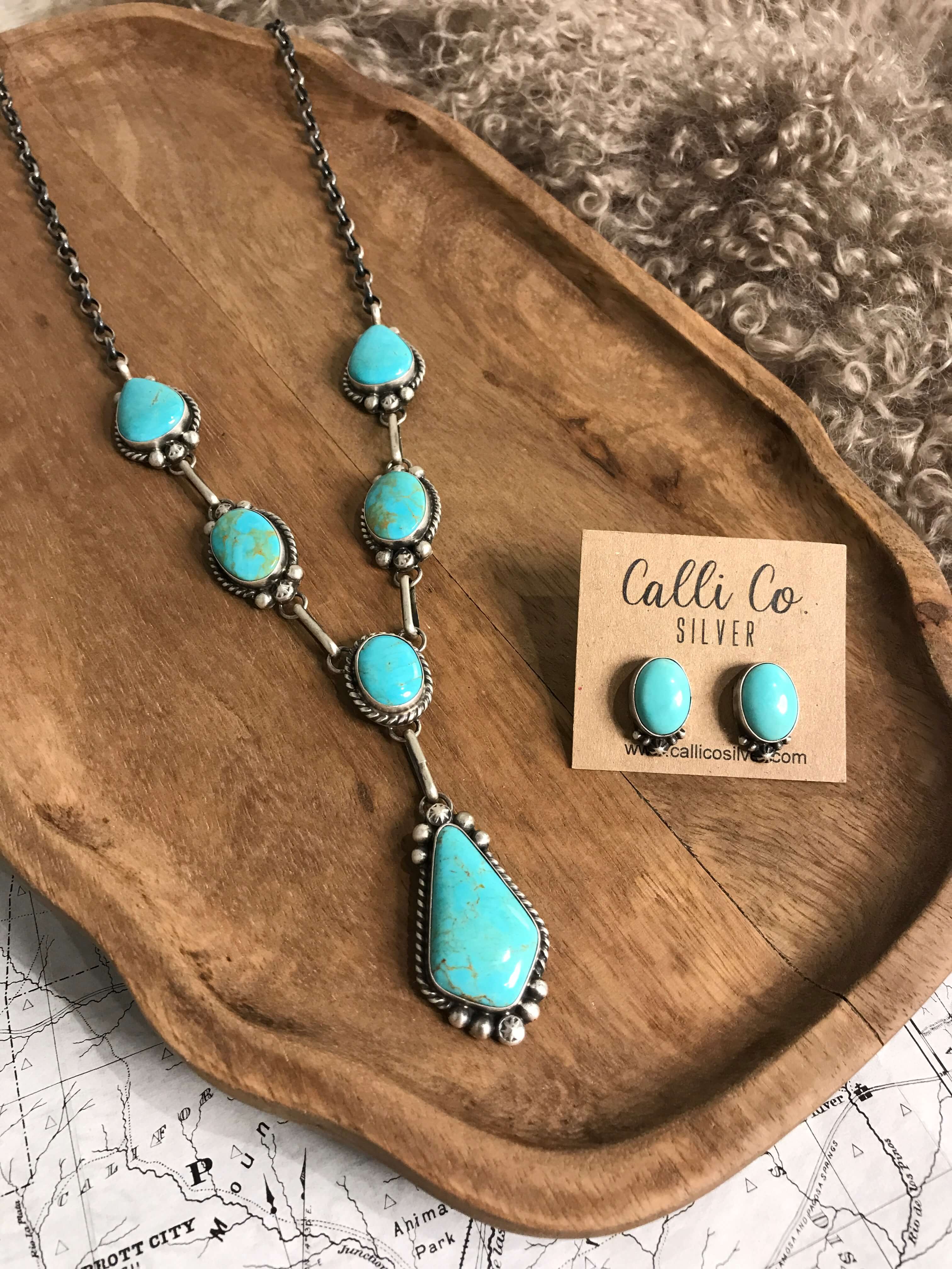 The Lakota Turquoise Lariat Necklace Set