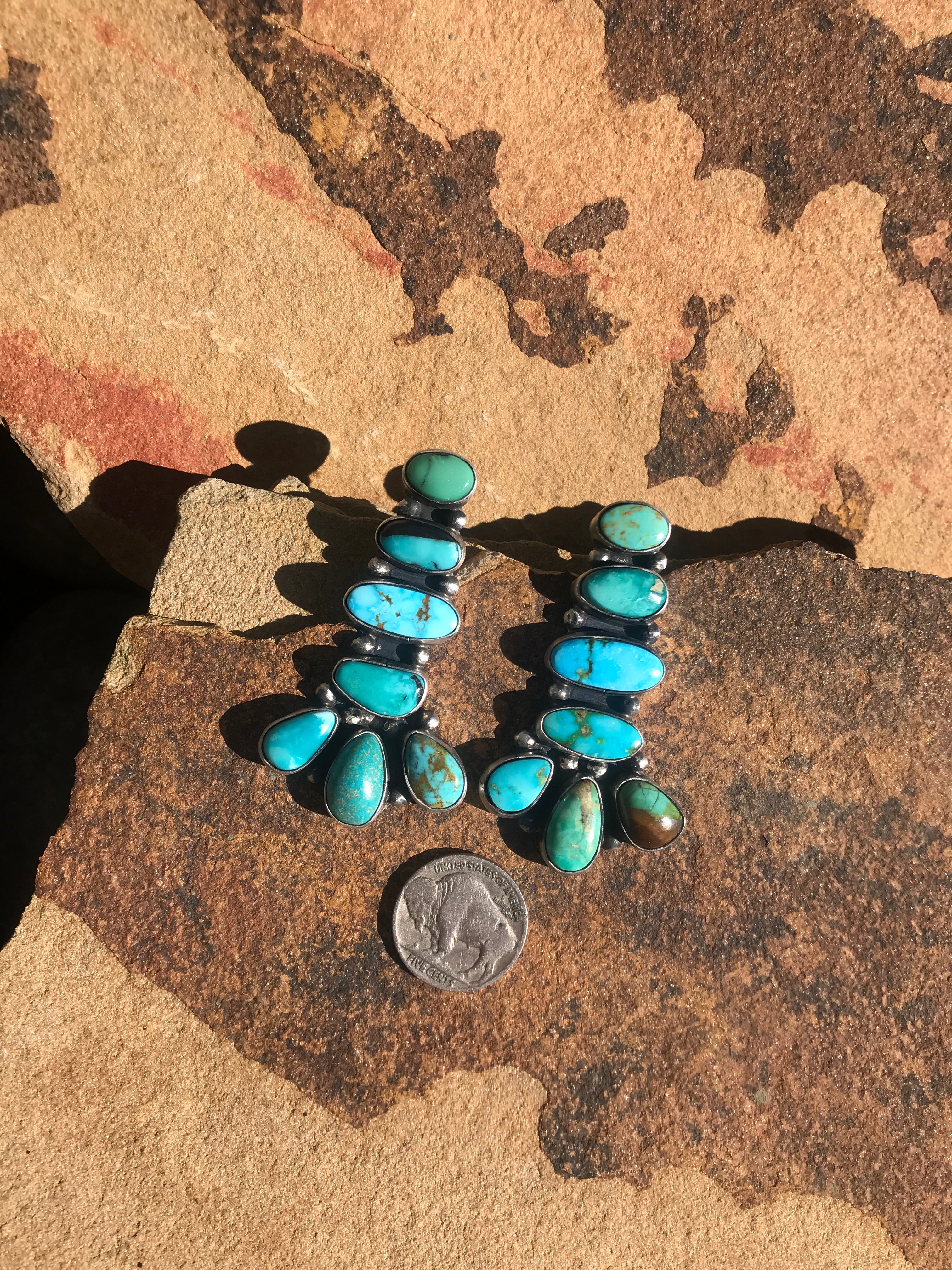 The Lennox Turquoise Statement Earrings - Image 4