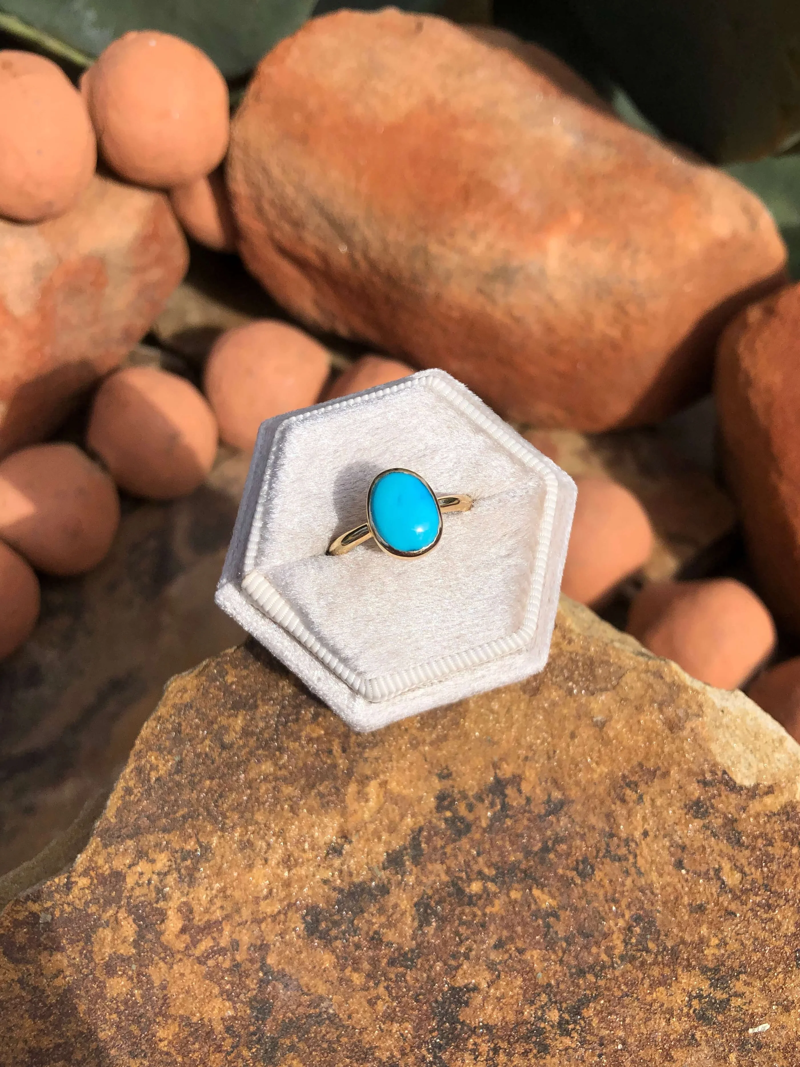 The London 14k and Turquoise Ring 19, Sz 7