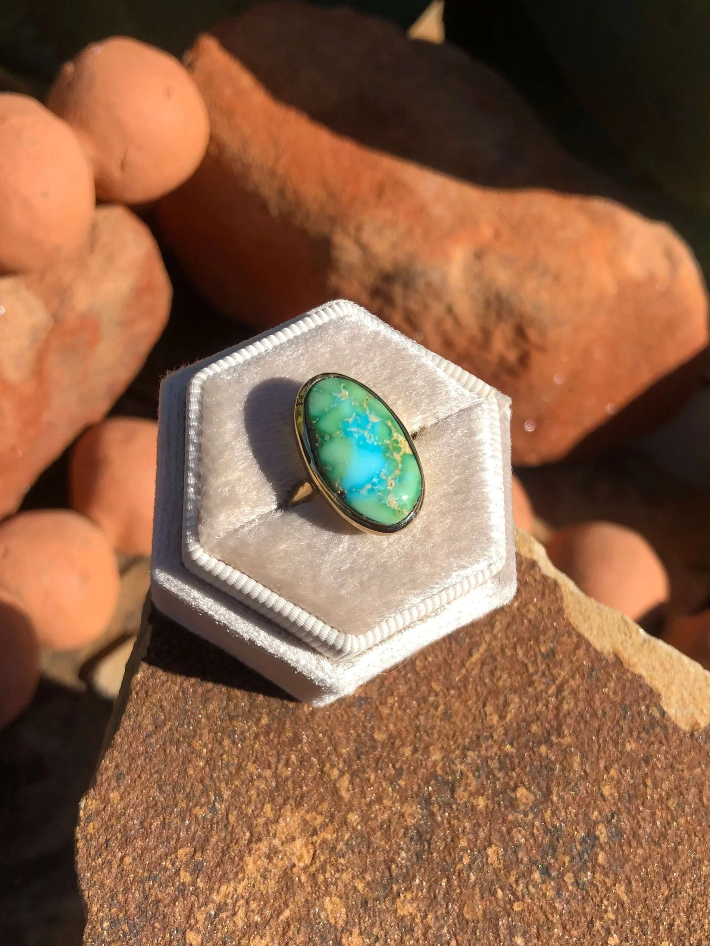The London 14k and Turquoise Ring 12, Sz 7