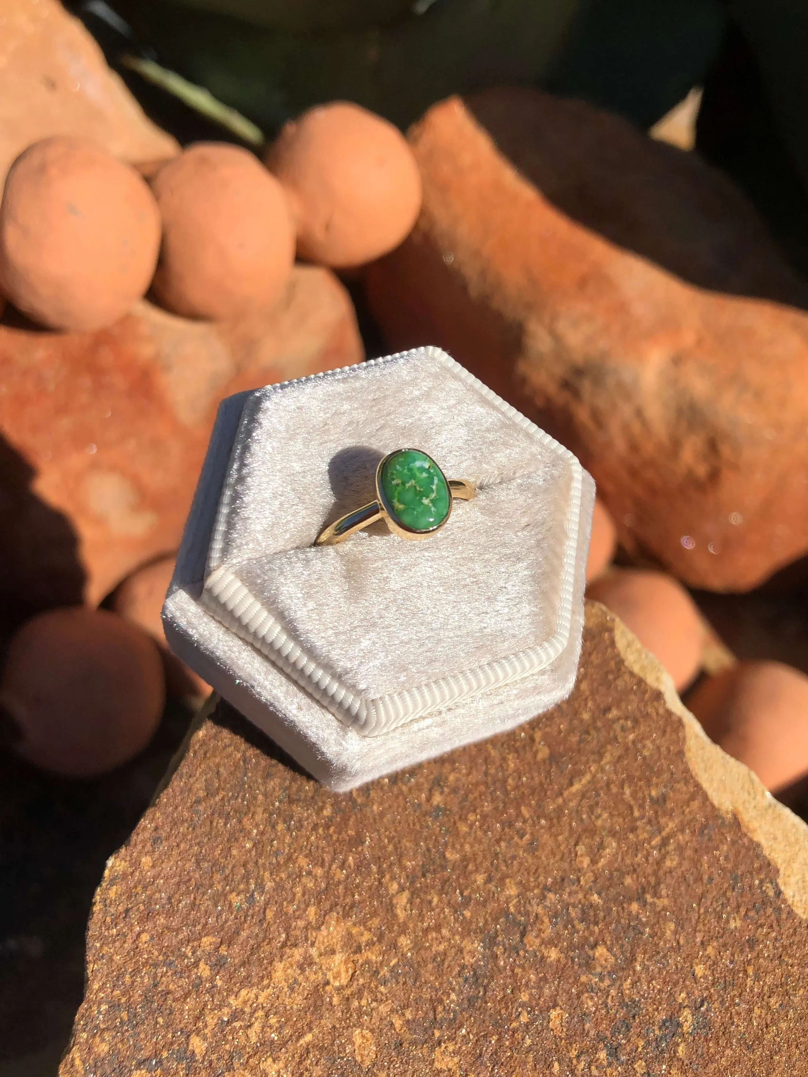 The London 14k and Turquoise Ring 13, Sz 6